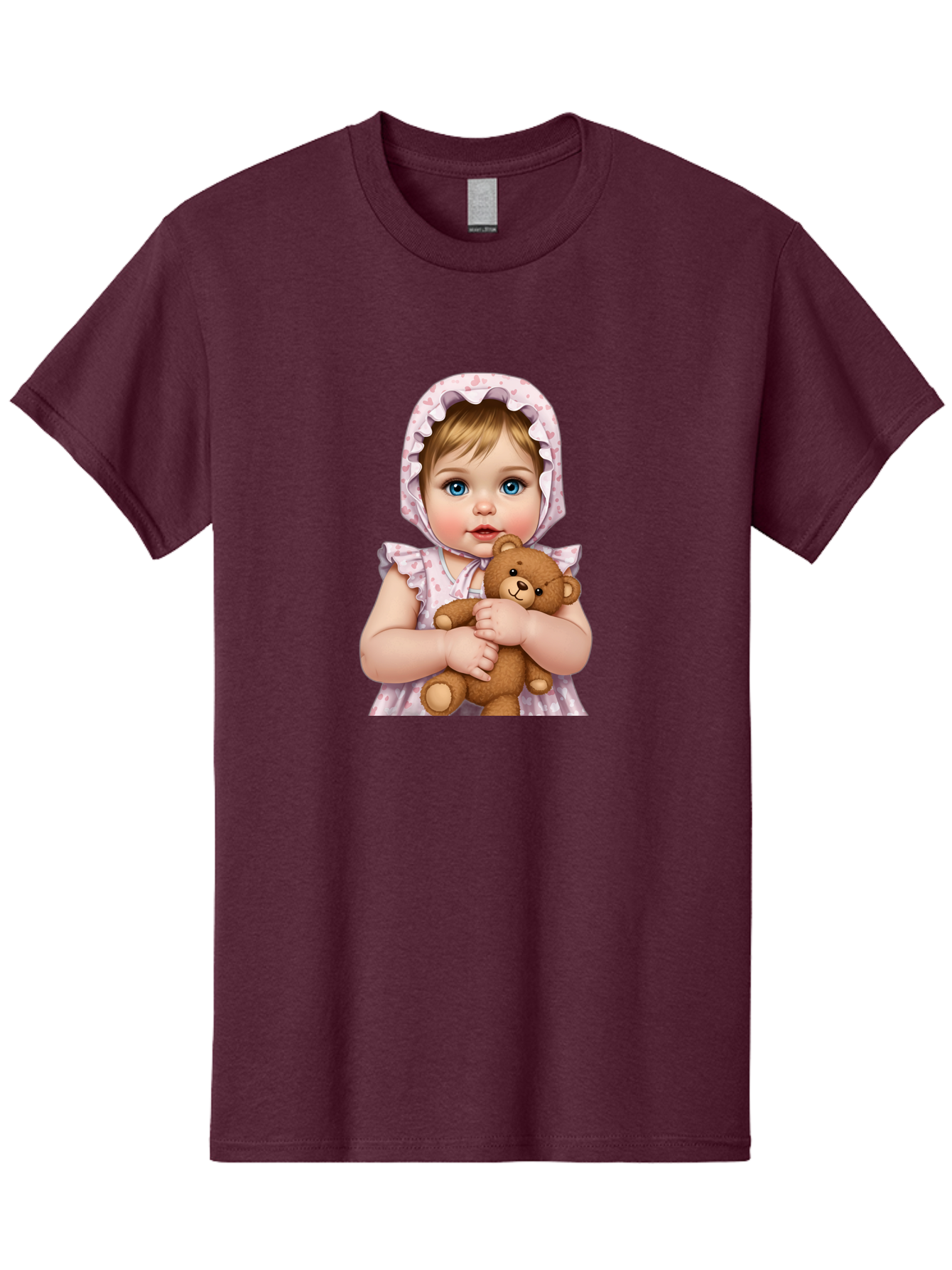 Baby-Girl-Hugging-Teddy Men'S Graphic Tee, 100% Cotton, Comfortable Casual Summer Wear, Machine Washable, Vintage Camera, Old Camera, Antique Camera, Black Camera, Classic Photography, Photography Equipment, Nostalgic Device, Film Camera, Bak007 3