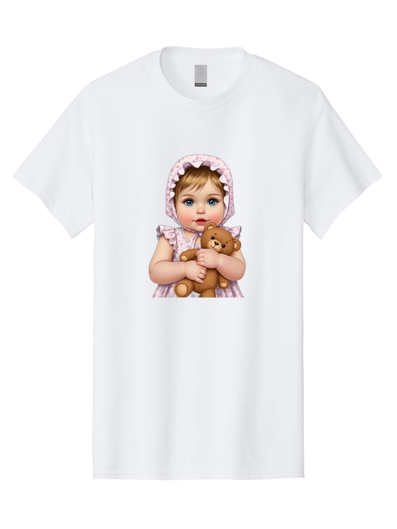 Baby-Girl-Hugging-Teddy Men'S Graphic Tee, 100% Cotton, Comfortable Casual Summer Wear, Machine Washable, Vintage Camera, Old Camera, Antique Camera, Black Camera, Classic Photography, Photography Equipment, Nostalgic Device, Film Camera, Bak007 8