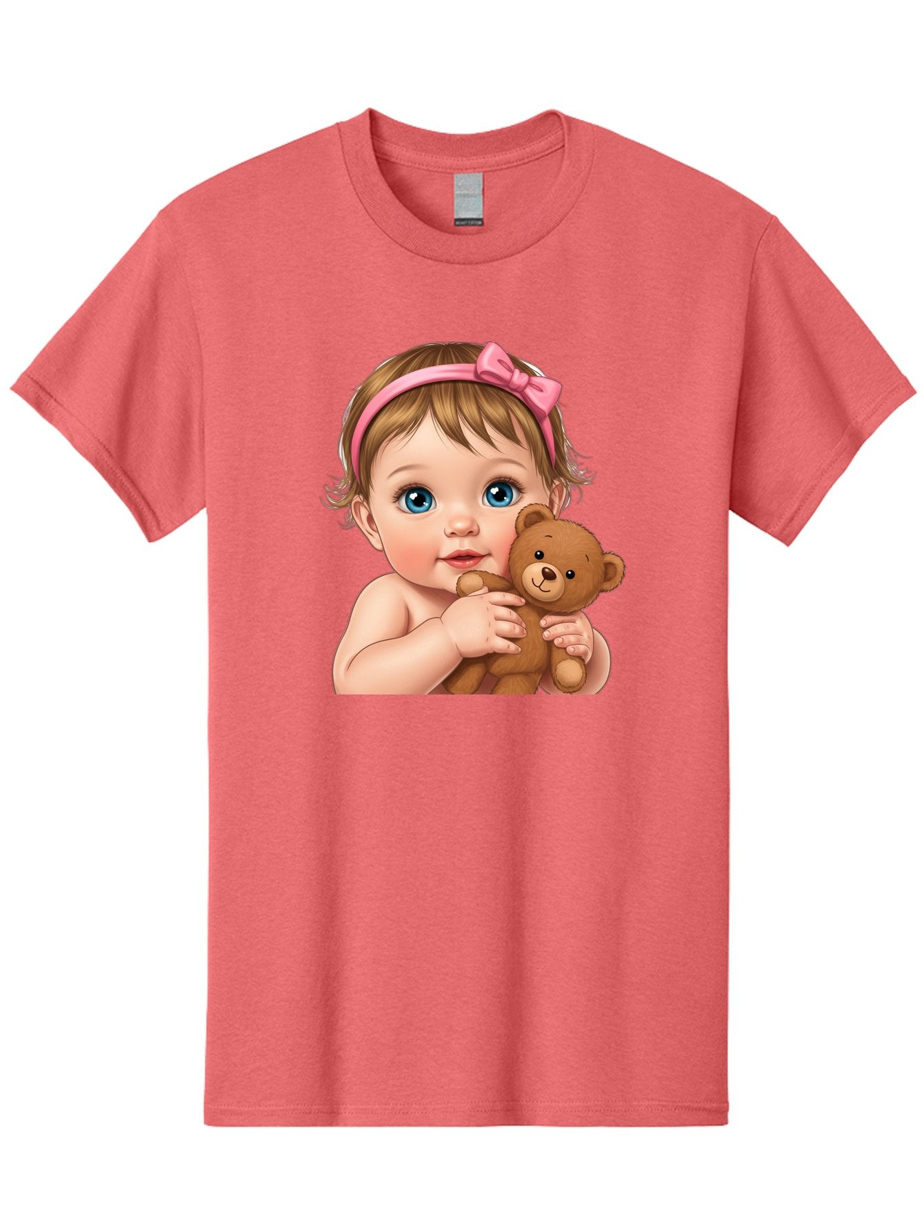 Baby-Girl-With-Teddy-1 Men'S Graphic Tee, 100% Cotton, Comfortable Casual Summer Wear, Machine Washable, Vintage Camera, Old Camera, Antique Camera, Black Camera, Classic Photography, Photography Equipment, Nostalgic Device, Film Camera, Bak008 3