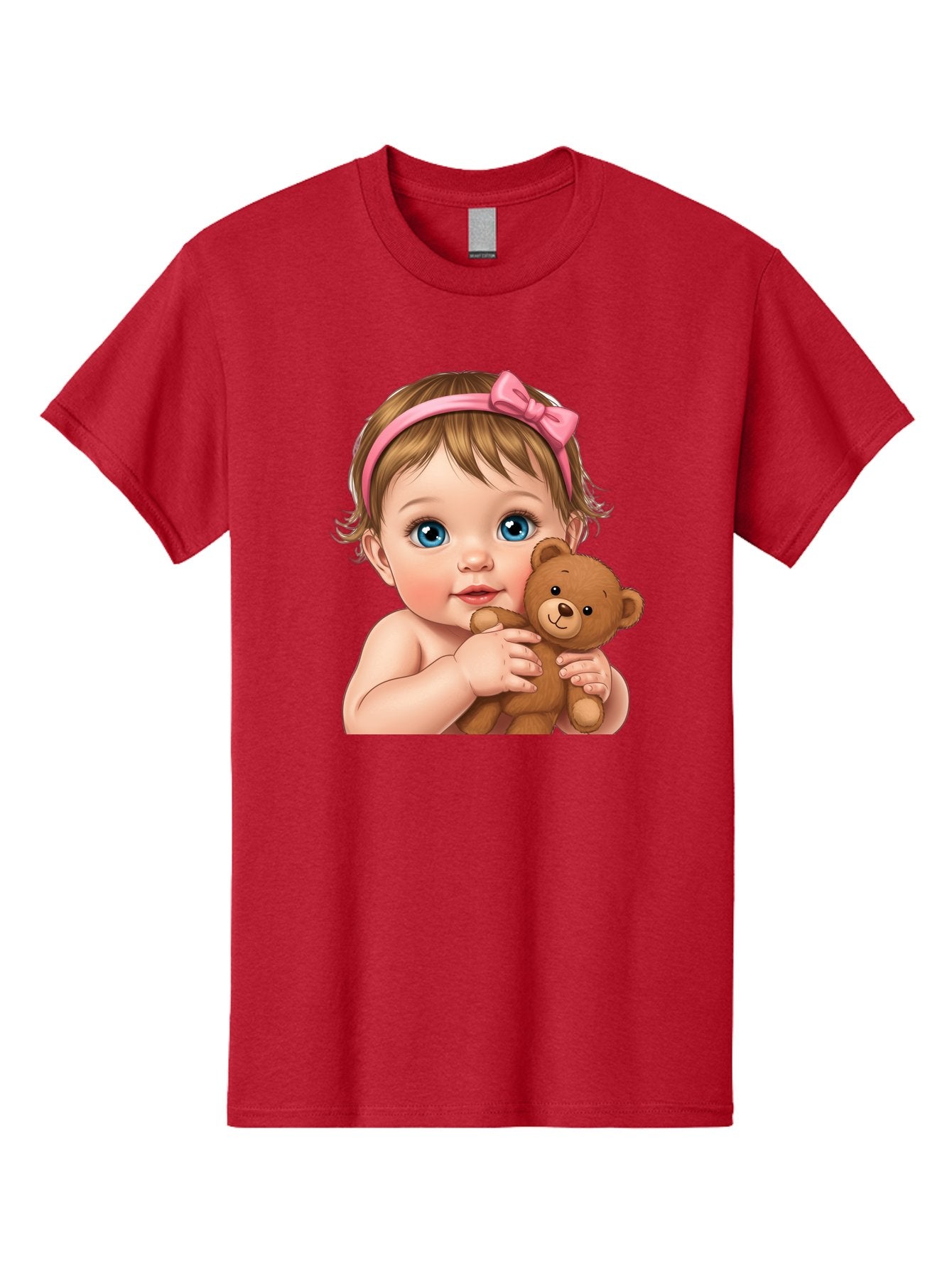Baby-Girl-With-Teddy-1 Men'S Graphic Tee, 100% Cotton, Comfortable Casual Summer Wear, Machine Washable, Vintage Camera, Old Camera, Antique Camera, Black Camera, Classic Photography, Photography Equipment, Nostalgic Device, Film Camera, Bak008 10