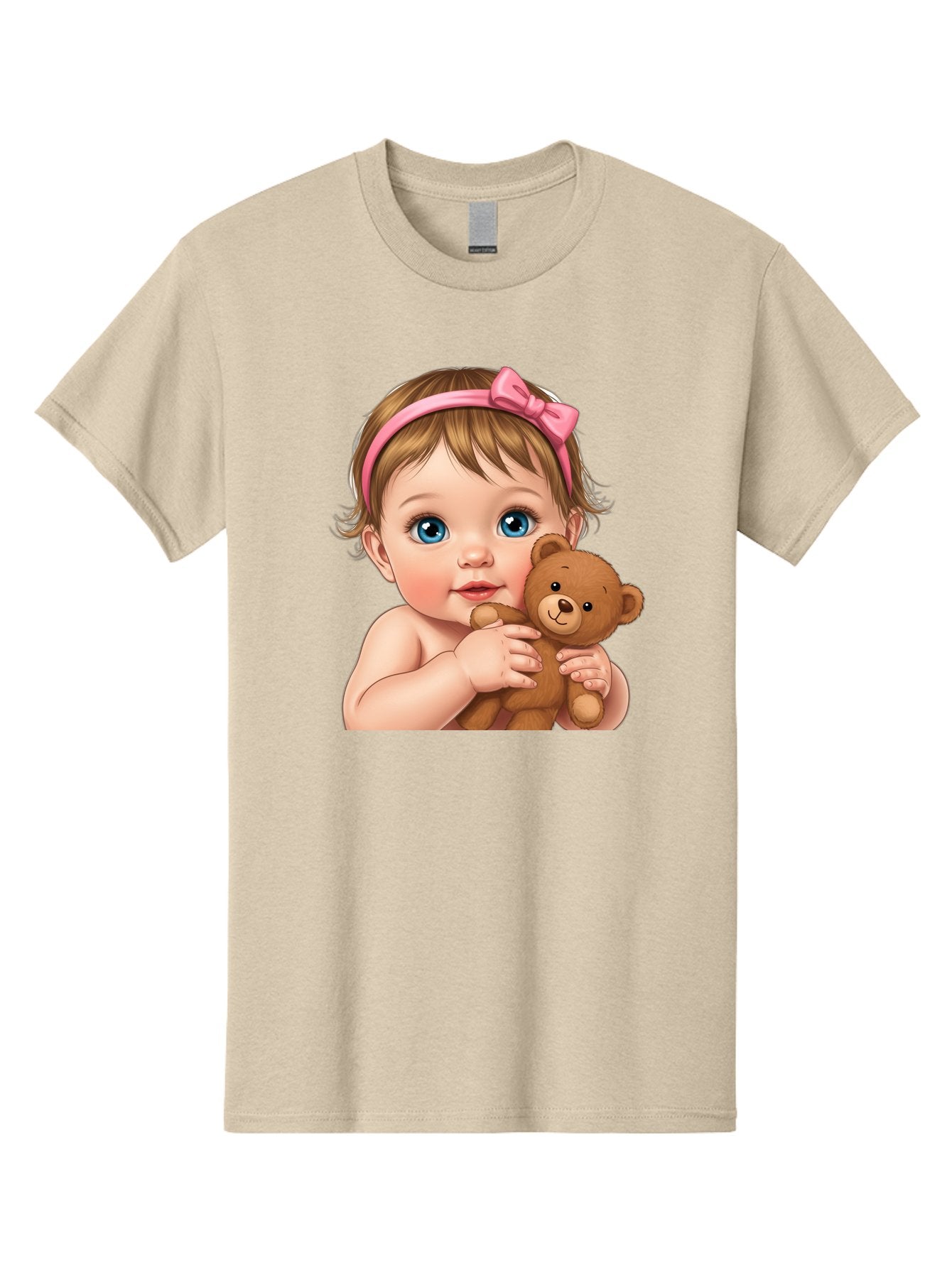 Baby-Girl-With-Teddy-1 Men'S Graphic Tee, 100% Cotton, Comfortable Casual Summer Wear, Machine Washable, Vintage Camera, Old Camera, Antique Camera, Black Camera, Classic Photography, Photography Equipment, Nostalgic Device, Film Camera, Bak008 13
