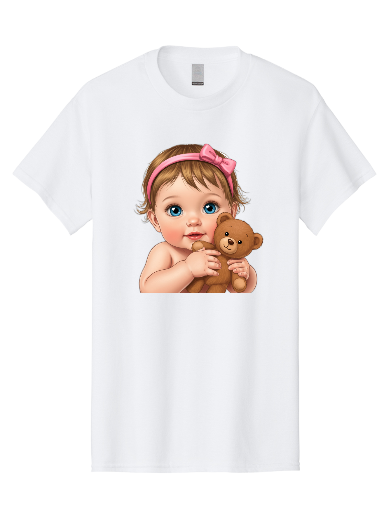 Baby-Girl-With-Teddy-1 Men'S Graphic Tee, 100% Cotton, Comfortable Casual Summer Wear, Machine Washable, Vintage Camera, Old Camera, Antique Camera, Black Camera, Classic Photography, Photography Equipment, Nostalgic Device, Film Camera, Bak008 5