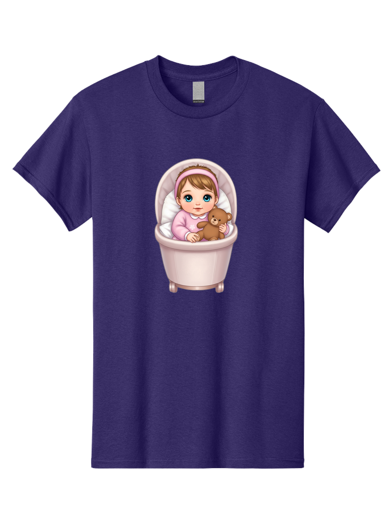 Baby-Girl-With-Teddy-2 Men'S Graphic Tee, 100% Cotton, Comfortable Casual Summer Wear, Machine Washable, Vintage Camera, Old Camera, Antique Camera, Black Camera, Classic Photography, Photography Equipment, Nostalgic Device, Film Camera, Bak009