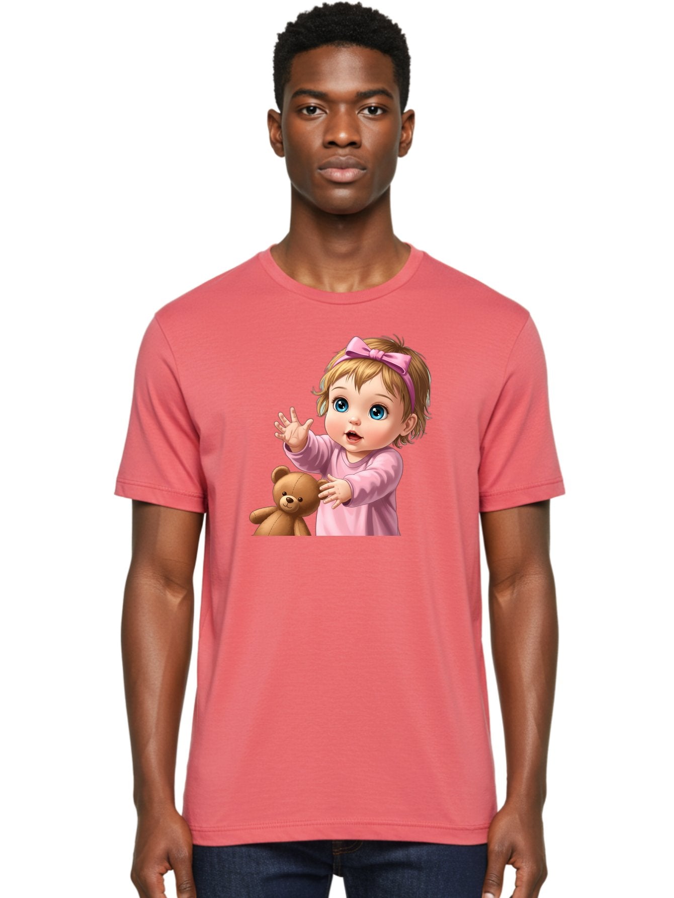 Baby-Girl-With-Teddy-3 Men'S Graphic Tee, 100% Cotton, Comfortable Casual Summer Wear, Machine Washable, Vintage Camera, Old Camera, Antique Camera, Black Camera, Classic Photography, Photography Equipment, Nostalgic Device, Film Camera, Bak010 28