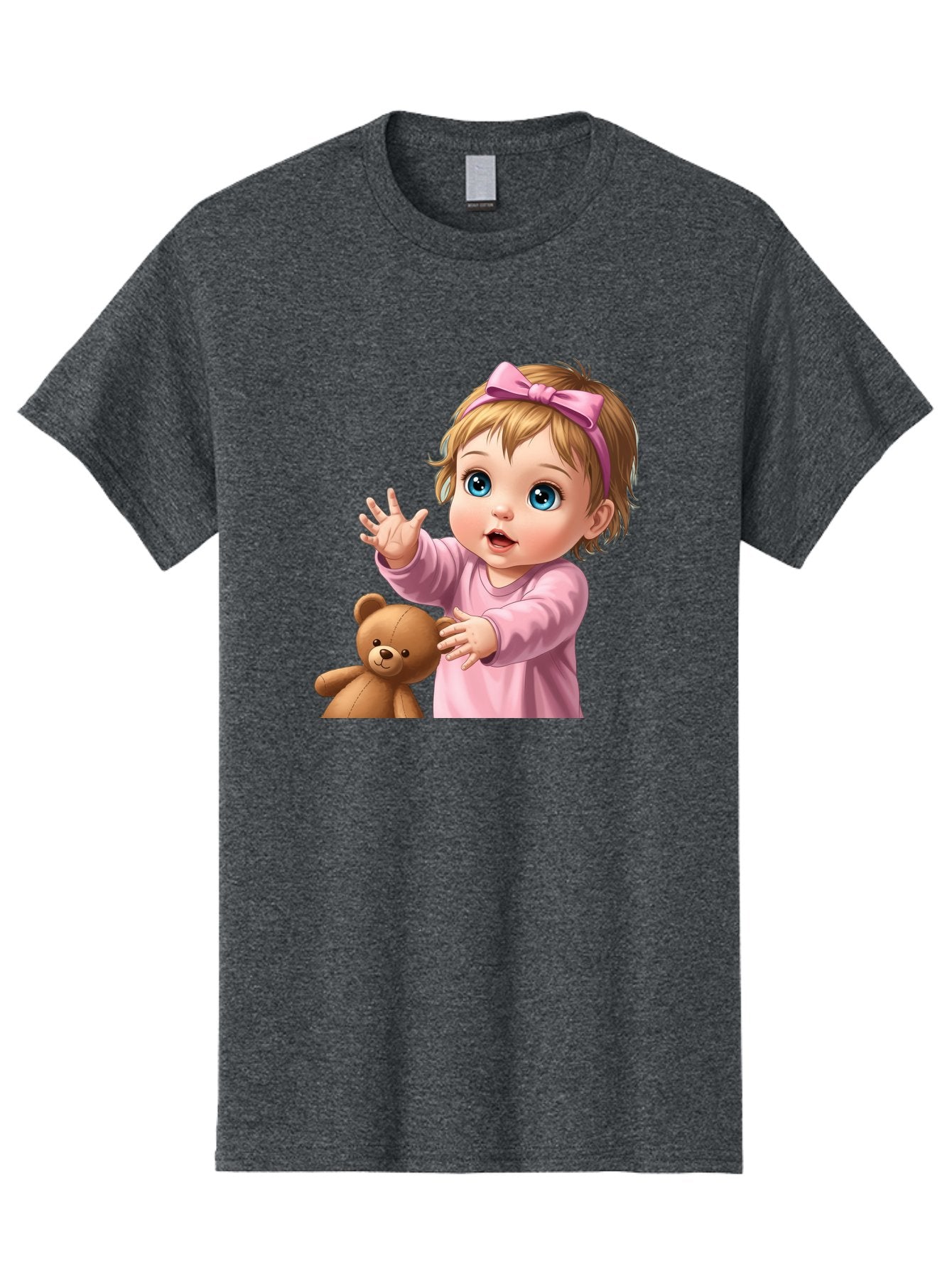 Baby-Girl-With-Teddy-3 Men'S Graphic Tee, 100% Cotton, Comfortable Casual Summer Wear, Machine Washable, Vintage Camera, Old Camera, Antique Camera, Black Camera, Classic Photography, Photography Equipment, Nostalgic Device, Film Camera, Bak010 4