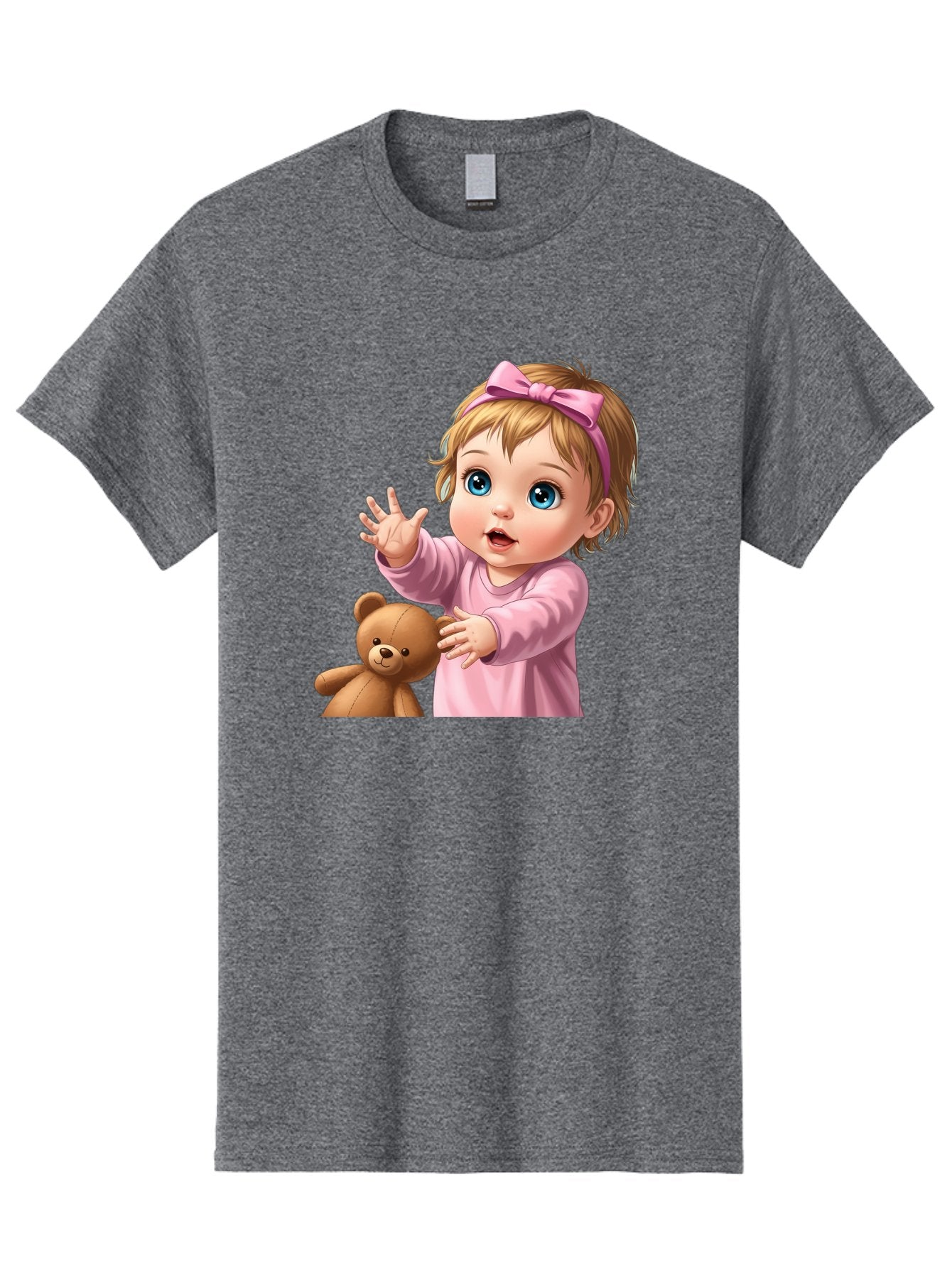 Baby-Girl-With-Teddy-3 Men'S Graphic Tee, 100% Cotton, Comfortable Casual Summer Wear, Machine Washable, Vintage Camera, Old Camera, Antique Camera, Black Camera, Classic Photography, Photography Equipment, Nostalgic Device, Film Camera, Bak010 3