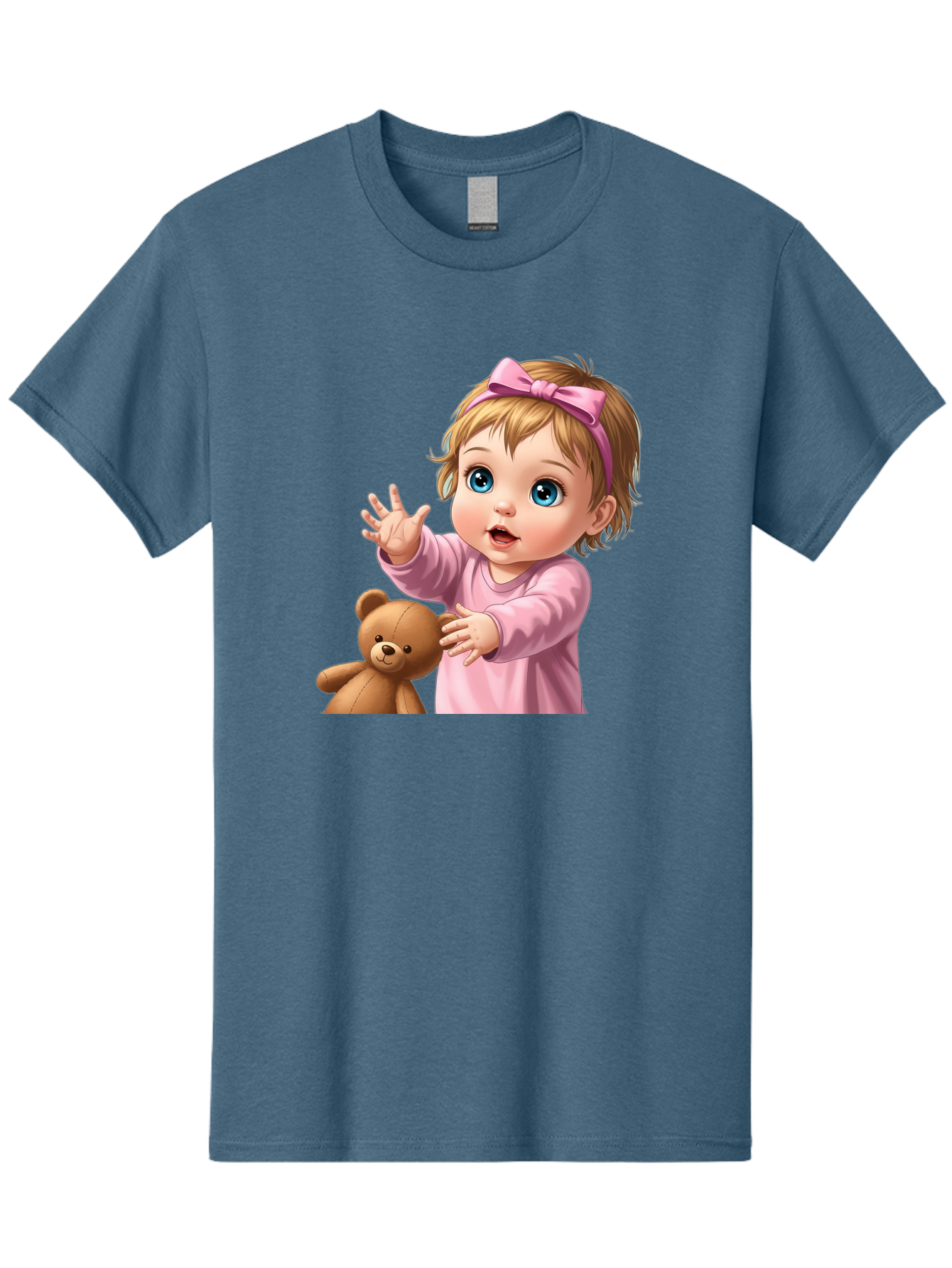 Baby-Girl-With-Teddy-3 Men'S Graphic Tee, 100% Cotton, Comfortable Casual Summer Wear, Machine Washable, Vintage Camera, Old Camera, Antique Camera, Black Camera, Classic Photography, Photography Equipment, Nostalgic Device, Film Camera, Bak010