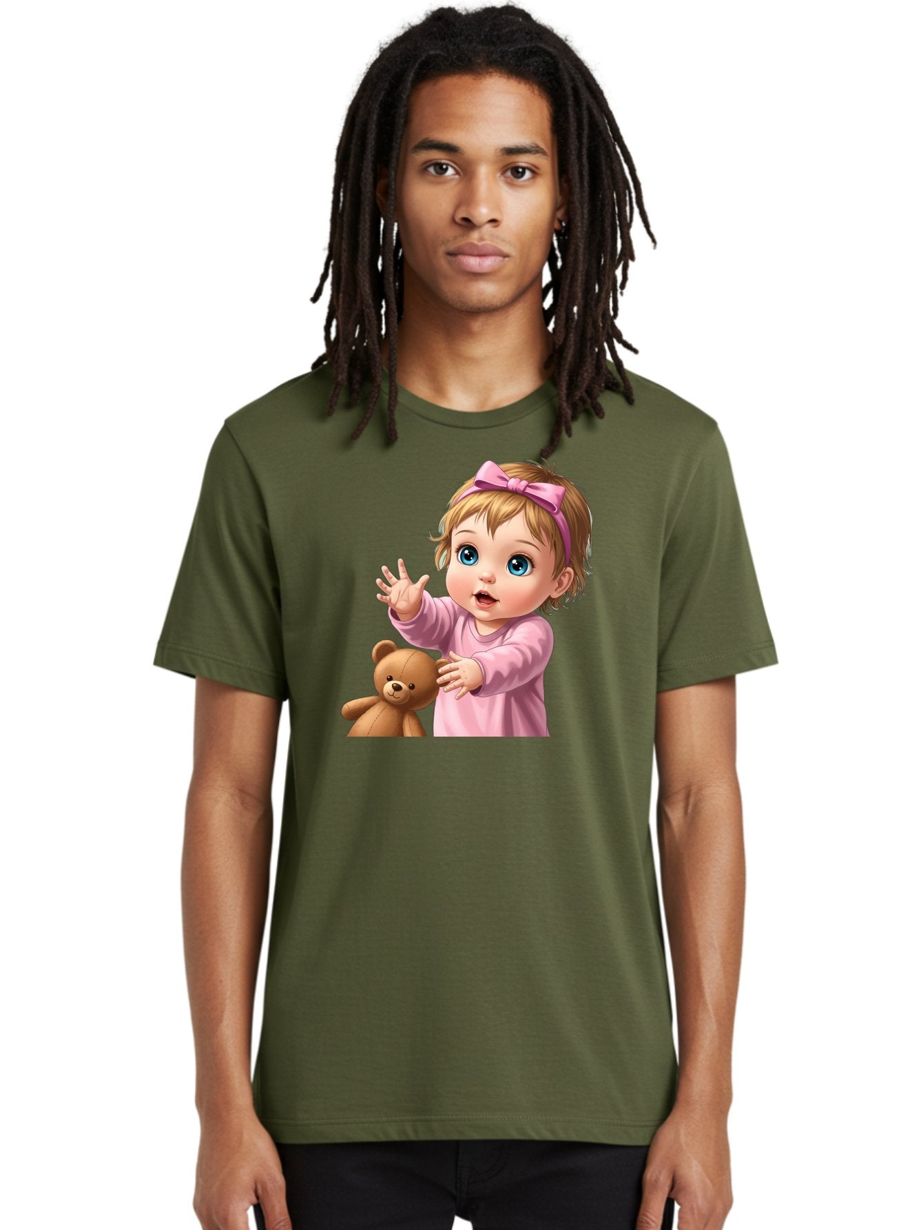 Baby-Girl-With-Teddy-3 Men'S Graphic Tee, 100% Cotton, Comfortable Casual Summer Wear, Machine Washable, Vintage Camera, Old Camera, Antique Camera, Black Camera, Classic Photography, Photography Equipment, Nostalgic Device, Film Camera, Bak010 20