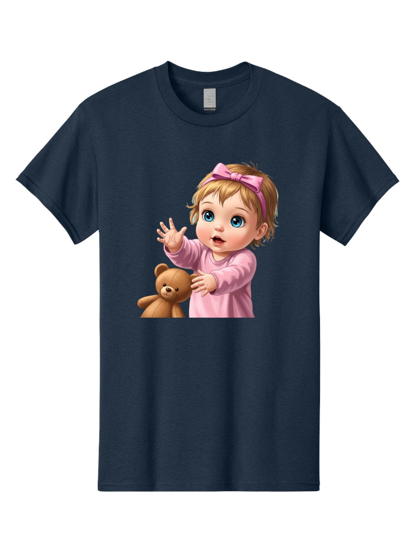 Baby-Girl-With-Teddy-3 Men'S Graphic Tee, 100% Cotton, Comfortable Casual Summer Wear, Machine Washable, Vintage Camera, Old Camera, Antique Camera, Black Camera, Classic Photography, Photography Equipment, Nostalgic Device, Film Camera, Bak010 6