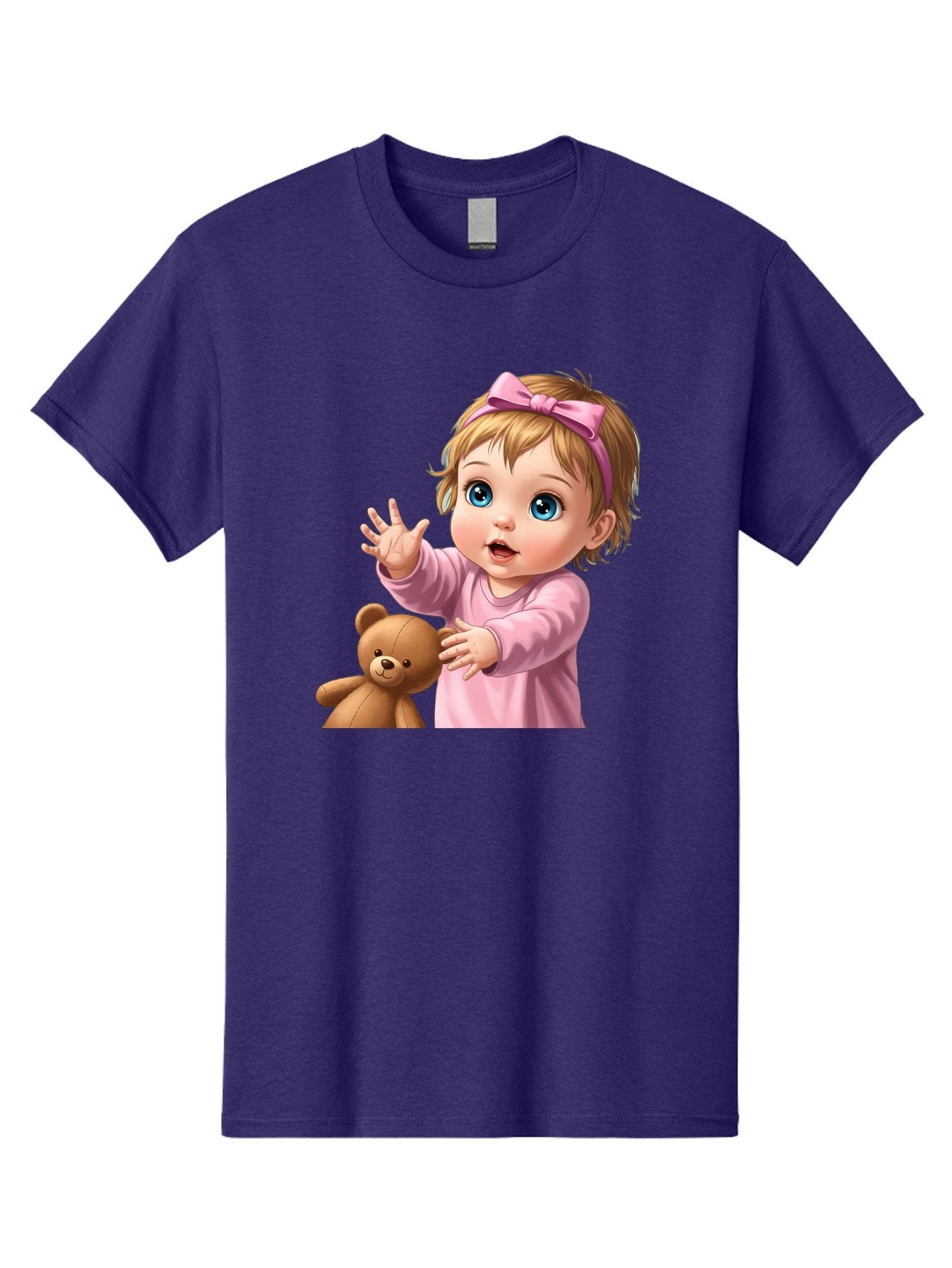 Baby-Girl-With-Teddy-3 Men'S Graphic Tee, 100% Cotton, Comfortable Casual Summer Wear, Machine Washable, Vintage Camera, Old Camera, Antique Camera, Black Camera, Classic Photography, Photography Equipment, Nostalgic Device, Film Camera, Bak010 9