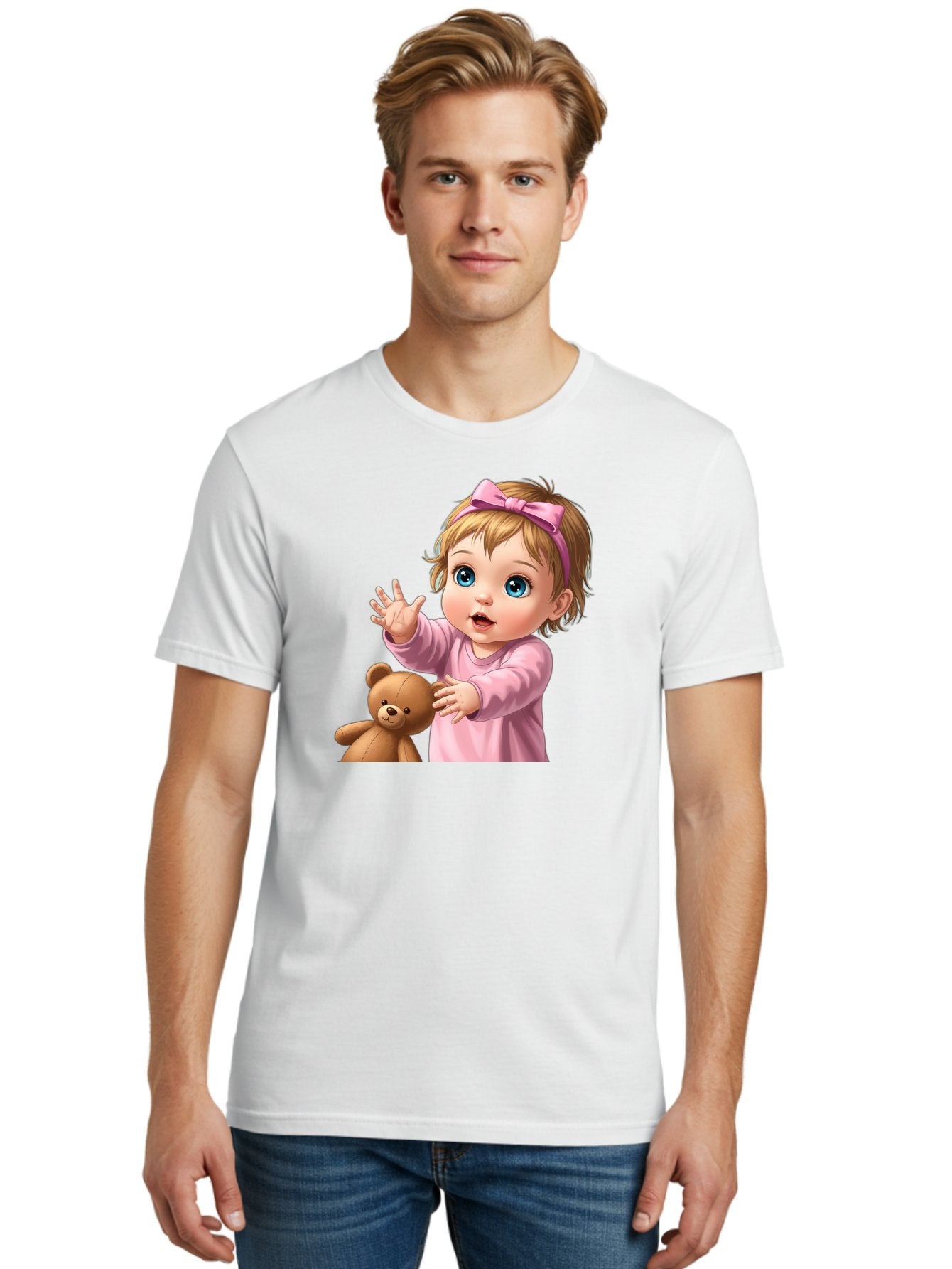 Baby-Girl-With-Teddy-3 Men'S Graphic Tee, 100% Cotton, Comfortable Casual Summer Wear, Machine Washable, Vintage Camera, Old Camera, Antique Camera, Black Camera, Classic Photography, Photography Equipment, Nostalgic Device, Film Camera, Bak010 25
