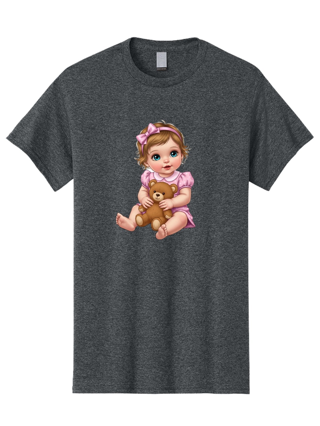 Baby-Girl-With-Teddy-Bear-1 Men'S Graphic Tee, 100% Cotton, Comfortable Casual Summer Wear, Machine Washable, Vintage Camera, Old Camera, Antique Camera, Black Camera, Classic Photography, Photography Equipment, Nostalgic Device, Film Camera, Bak011 6