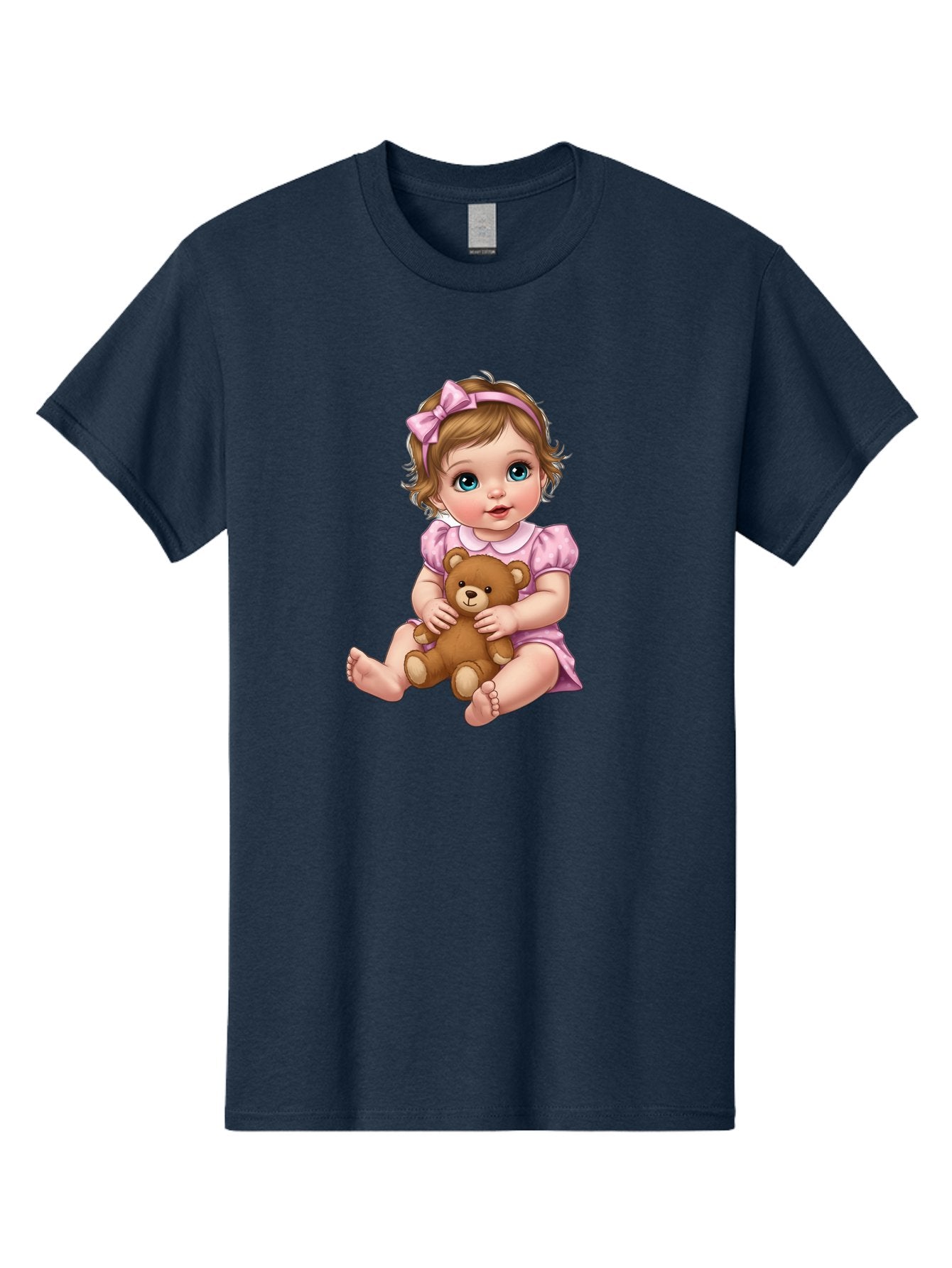 Baby-Girl-With-Teddy-Bear-1 Men'S Graphic Tee, 100% Cotton, Comfortable Casual Summer Wear, Machine Washable, Vintage Camera, Old Camera, Antique Camera, Black Camera, Classic Photography, Photography Equipment, Nostalgic Device, Film Camera, Bak011 7