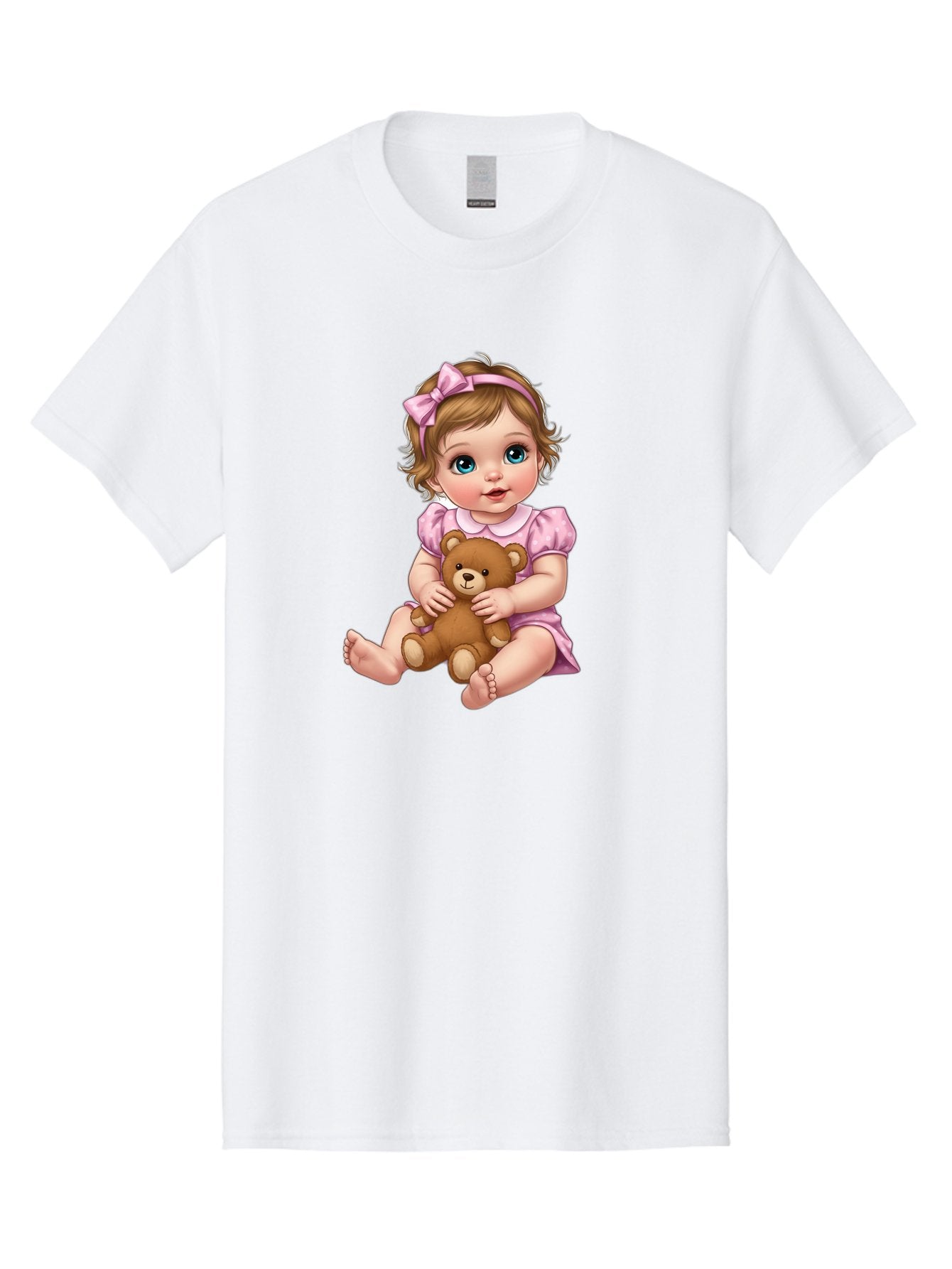 Baby-Girl-With-Teddy-Bear-1 Men'S Graphic Tee, 100% Cotton, Comfortable Casual Summer Wear, Machine Washable, Vintage Camera, Old Camera, Antique Camera, Black Camera, Classic Photography, Photography Equipment, Nostalgic Device, Film Camera, Bak011 4