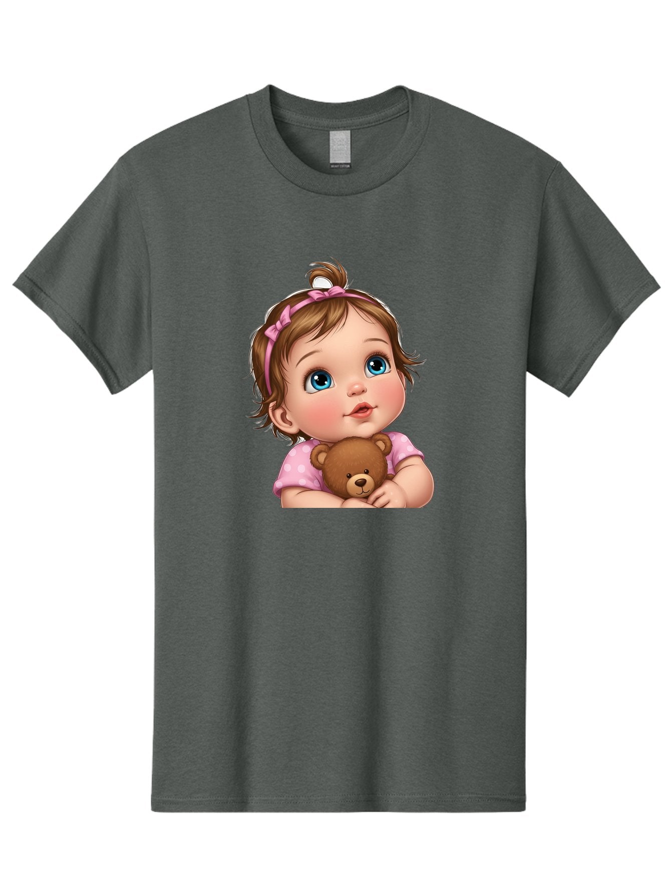 Baby-Girl-With-Teddy-Bear-2 Men'S Graphic Tee, 100% Cotton, Comfortable Casual Summer Wear, Machine Washable, Vintage Camera, Old Camera, Antique Camera, Black Camera, Classic Photography, Photography Equipment, Nostalgic Device, Film Camera, Bak012 10