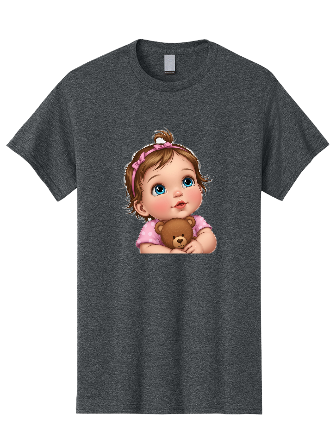 Baby-Girl-With-Teddy-Bear-2 Men'S Graphic Tee, 100% Cotton, Comfortable Casual Summer Wear, Machine Washable, Vintage Camera, Old Camera, Antique Camera, Black Camera, Classic Photography, Photography Equipment, Nostalgic Device, Film Camera, Bak012