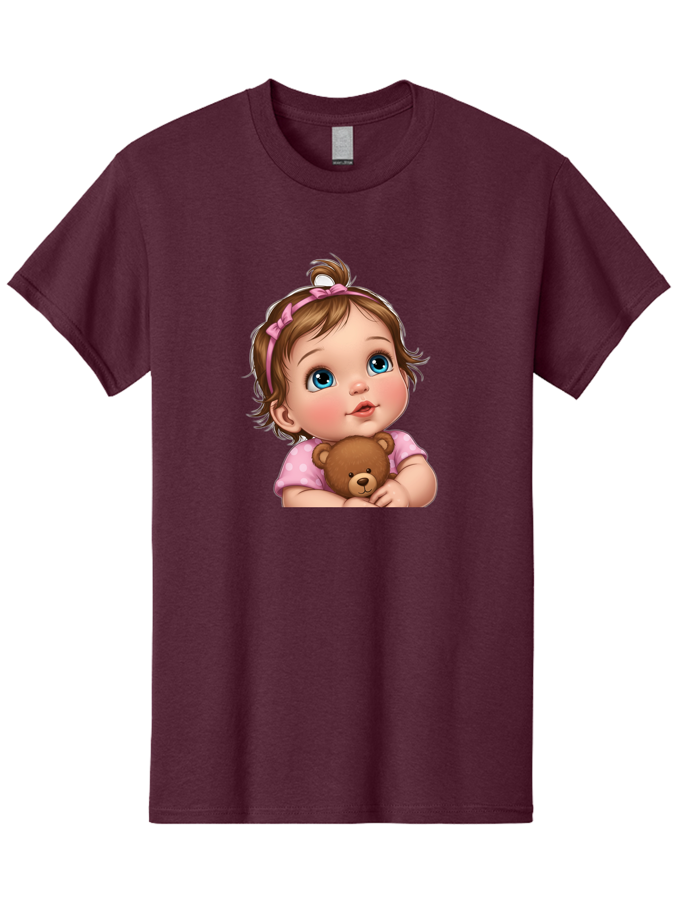 Baby-Girl-With-Teddy-Bear-2 Men'S Graphic Tee, 100% Cotton, Comfortable Casual Summer Wear, Machine Washable, Vintage Camera, Old Camera, Antique Camera, Black Camera, Classic Photography, Photography Equipment, Nostalgic Device, Film Camera, Bak012 4
