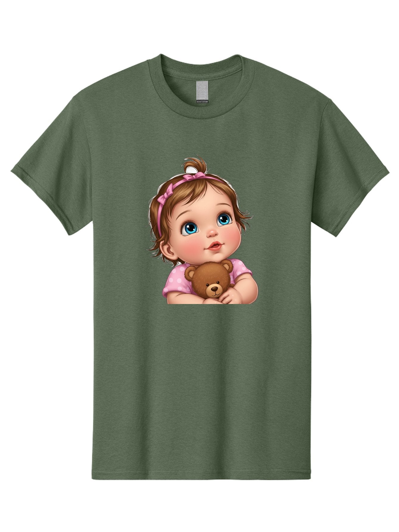 Baby-Girl-With-Teddy-Bear-2 Men'S Graphic Tee, 100% Cotton, Comfortable Casual Summer Wear, Machine Washable, Vintage Camera, Old Camera, Antique Camera, Black Camera, Classic Photography, Photography Equipment, Nostalgic Device, Film Camera, Bak012