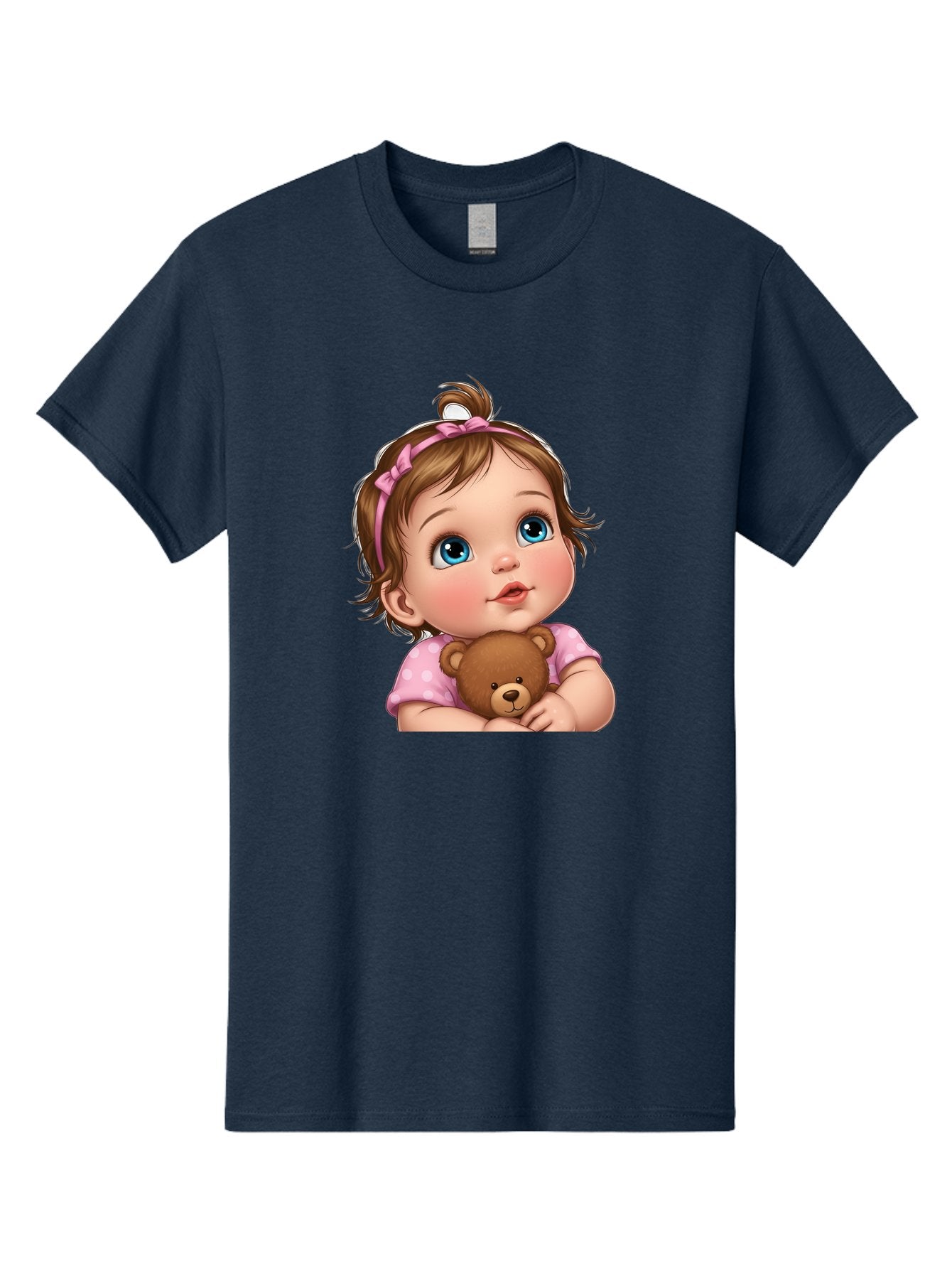 Baby-Girl-With-Teddy-Bear-2 Men'S Graphic Tee, 100% Cotton, Comfortable Casual Summer Wear, Machine Washable, Vintage Camera, Old Camera, Antique Camera, Black Camera, Classic Photography, Photography Equipment, Nostalgic Device, Film Camera, Bak012 5