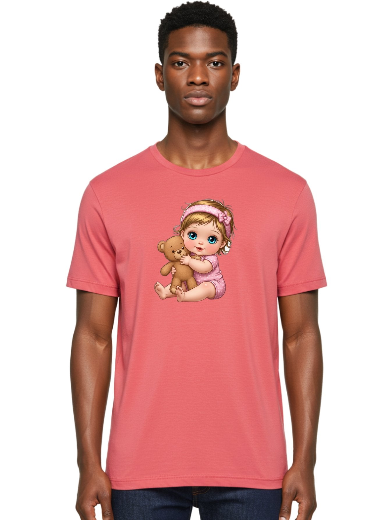 Baby-Girl-With-Teddy-Bear Men'S Graphic Tee, 100% Cotton, Comfortable Casual Summer Wear, Machine Washable, Vintage Camera, Old Camera, Antique Camera, Black Camera, Classic Photography, Photography Equipment, Nostalgic Device, Film Camera, Bak013 24