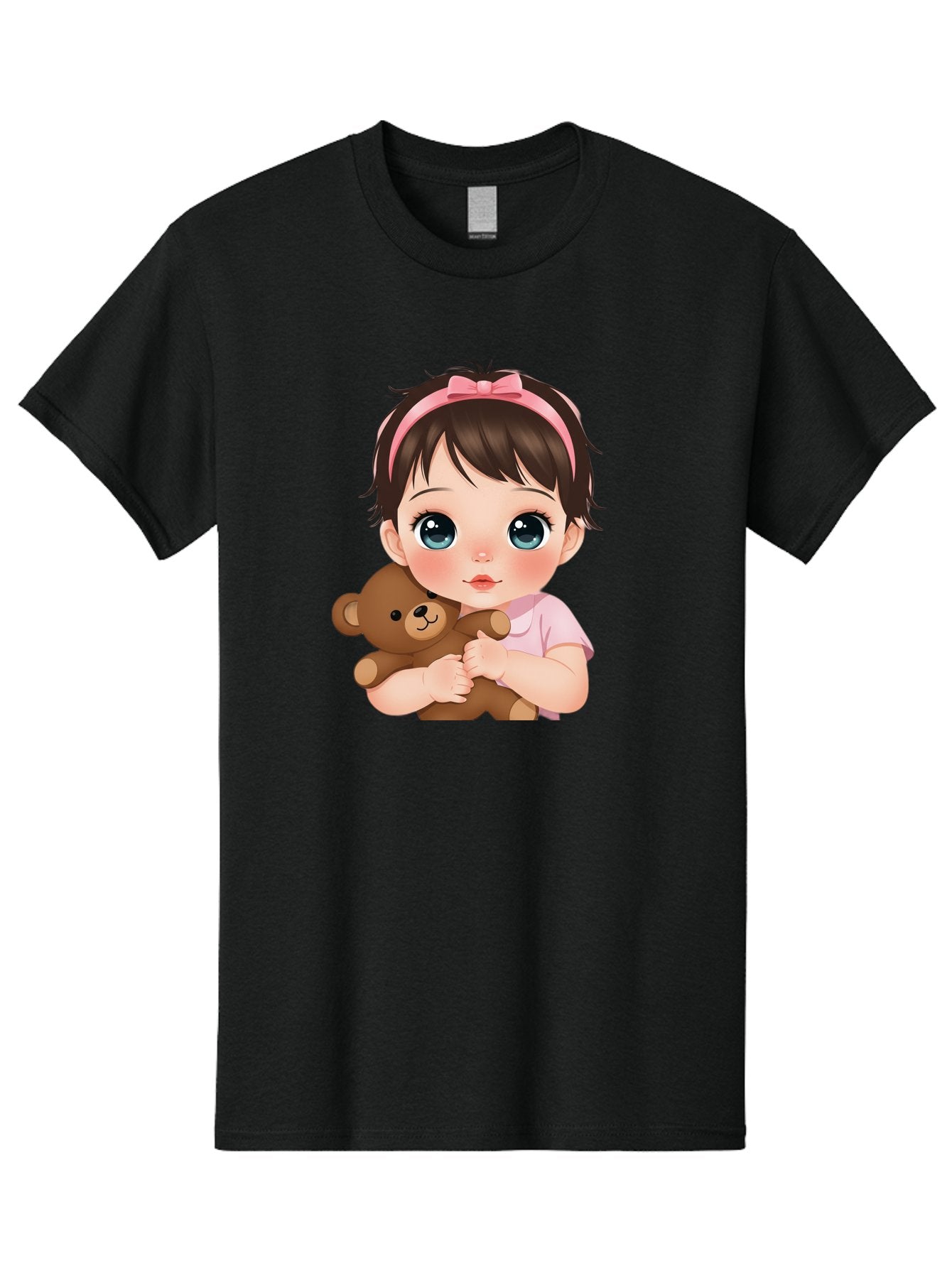 Baby-Girl-With-Teddy Men'S Graphic Tee, 100% Cotton, Comfortable Casual Summer Wear, Machine Washable, Vintage Camera, Old Camera, Antique Camera, Black Camera, Classic Photography, Photography Equipment, Nostalgic Device, Film Camera, Bak014 8