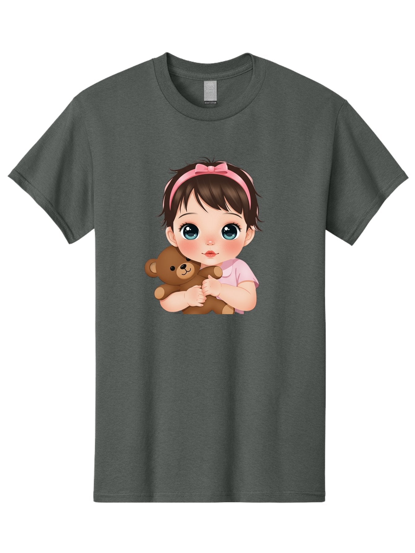 Baby-Girl-With-Teddy Men'S Graphic Tee, 100% Cotton, Comfortable Casual Summer Wear, Machine Washable, Vintage Camera, Old Camera, Antique Camera, Black Camera, Classic Photography, Photography Equipment, Nostalgic Device, Film Camera, Bak014 5