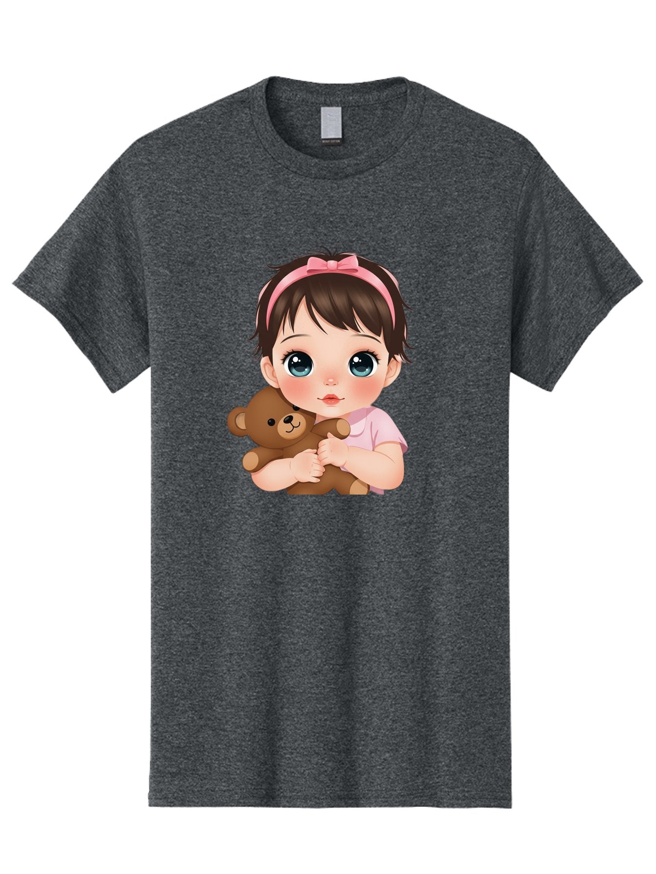 Baby-Girl-With-Teddy Men'S Graphic Tee, 100% Cotton, Comfortable Casual Summer Wear, Machine Washable, Vintage Camera, Old Camera, Antique Camera, Black Camera, Classic Photography, Photography Equipment, Nostalgic Device, Film Camera, Bak014 4