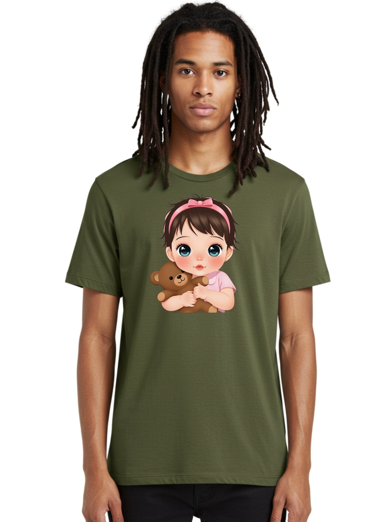 Baby-Girl-With-Teddy Men'S Graphic Tee, 100% Cotton, Comfortable Casual Summer Wear, Machine Washable, Vintage Camera, Old Camera, Antique Camera, Black Camera, Classic Photography, Photography Equipment, Nostalgic Device, Film Camera, Bak014 21