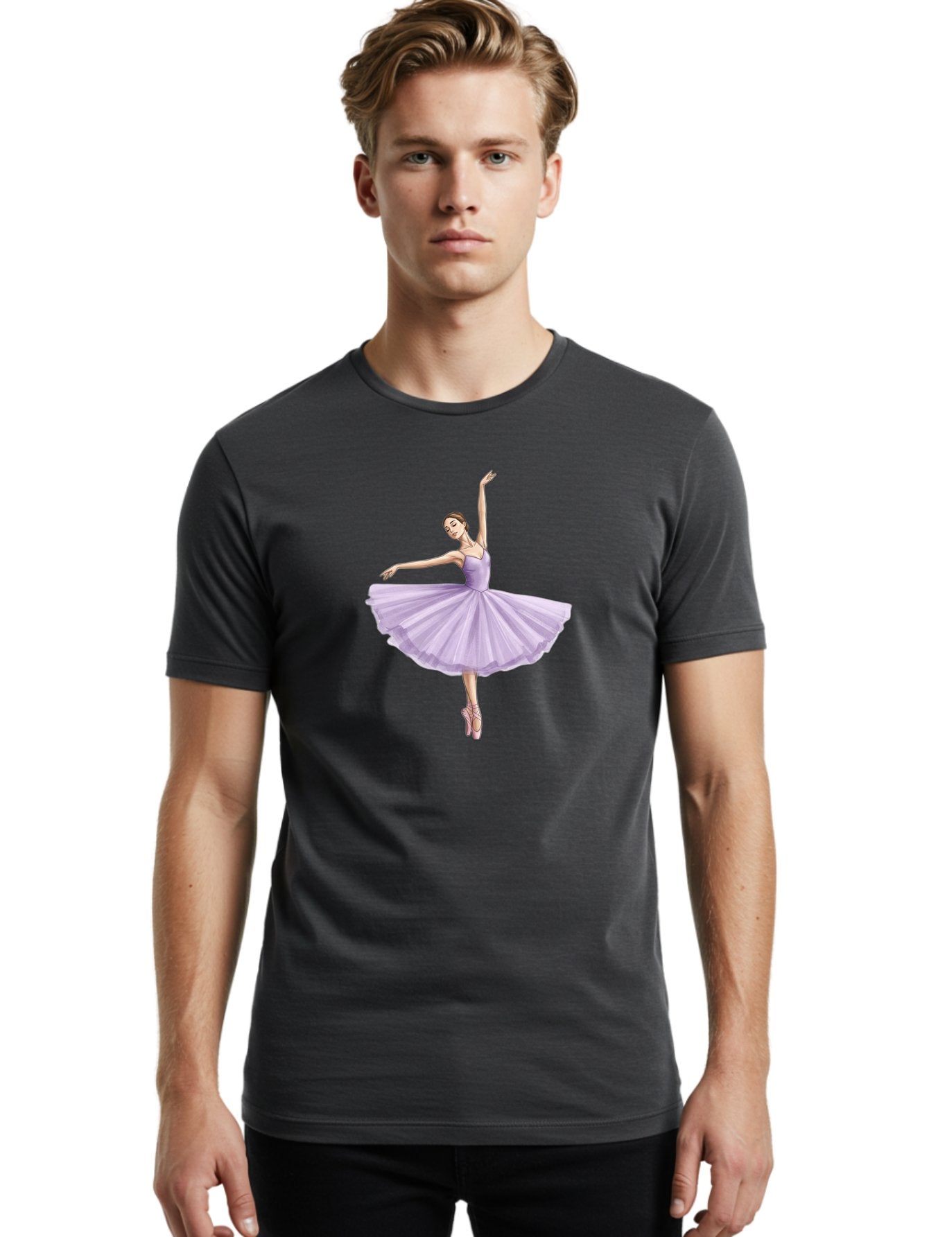 Ballerina-In-Lavender-Tutu Men'S Graphic Tee, 100% Cotton, Comfortable Casual Summer Wear, Machine Washable, Vintage Camera, Old Camera, Antique Camera, Black Camera, Classic Photography, Photography Equipment, Nostalgic Device, Film Camera, Bak022 17