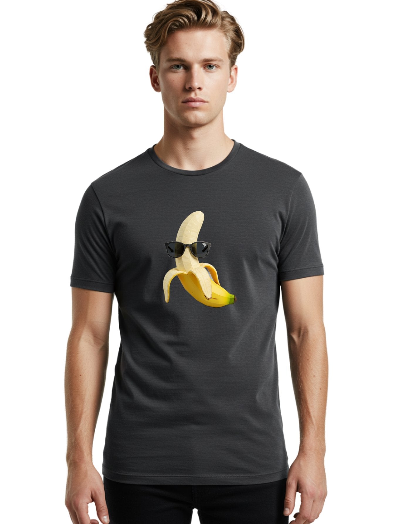 Banana-Man-Wearing-Sunglasses Men'S Graphic Tee, 100% Cotton, Comfortable Casual Summer Wear, Machine Washable, Vintage Camera, Old Camera, Antique Camera, Black Camera, Classic Photography, Photography Equipment, Nostalgic Device, Bak028 17