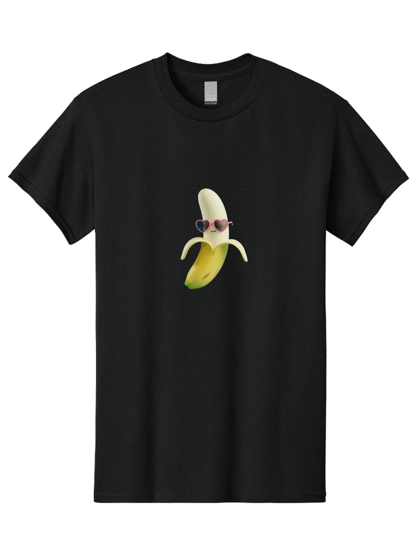 Banana-With-Heart-Shaped-Sunglasses Men'S Graphic Tee, 100% Cotton, Comfortable Casual Summer Wear, Machine Washable, Vintage Camera, Old Camera, Antique Camera, Black Camera, Classic Photography, Photography Equipment, Nostalgic Device, Bak030 6