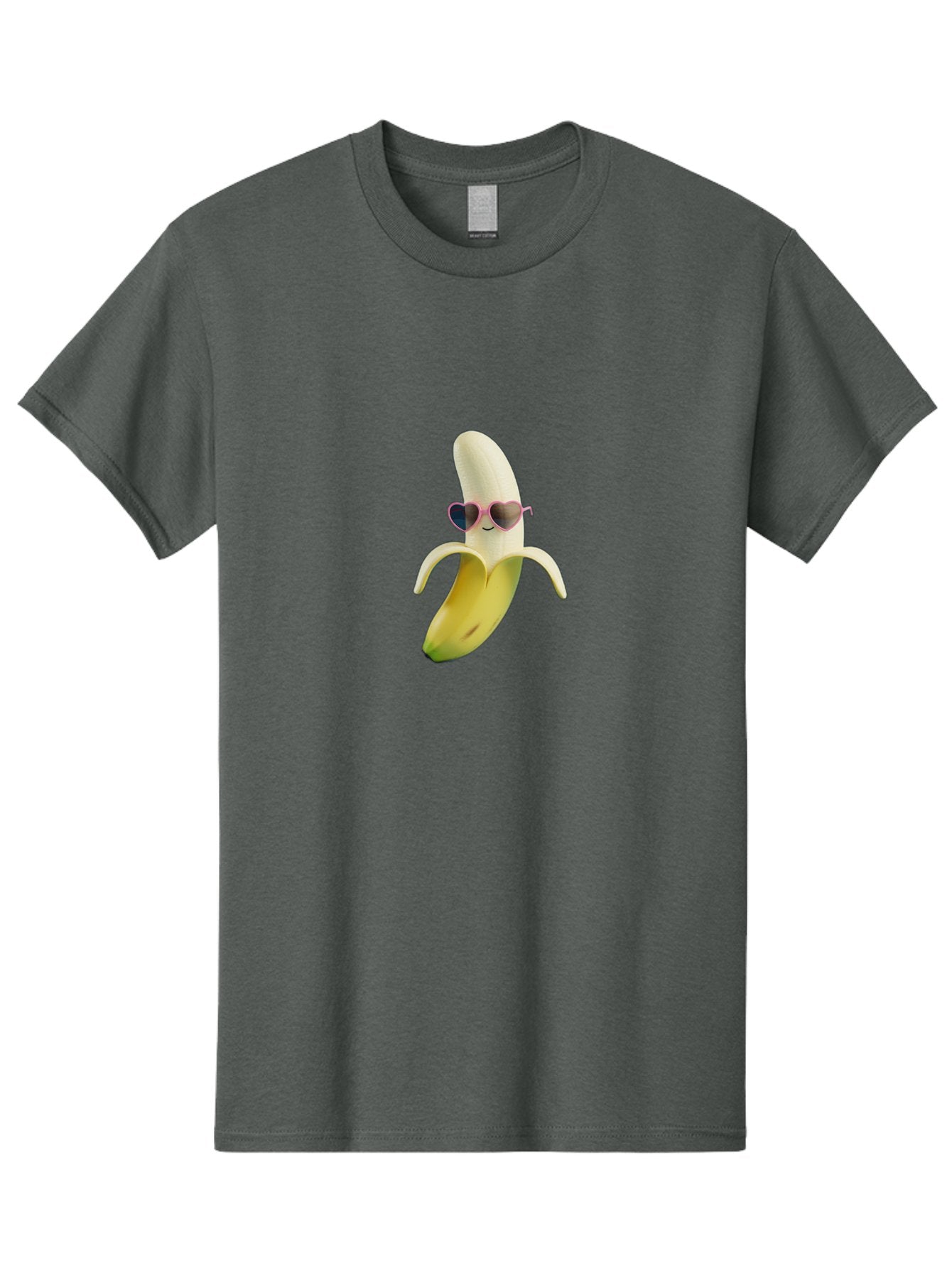 Banana-With-Heart-Shaped-Sunglasses Men'S Graphic Tee, 100% Cotton, Comfortable Casual Summer Wear, Machine Washable, Vintage Camera, Old Camera, Antique Camera, Black Camera, Classic Photography, Photography Equipment, Nostalgic Device, Bak030 10