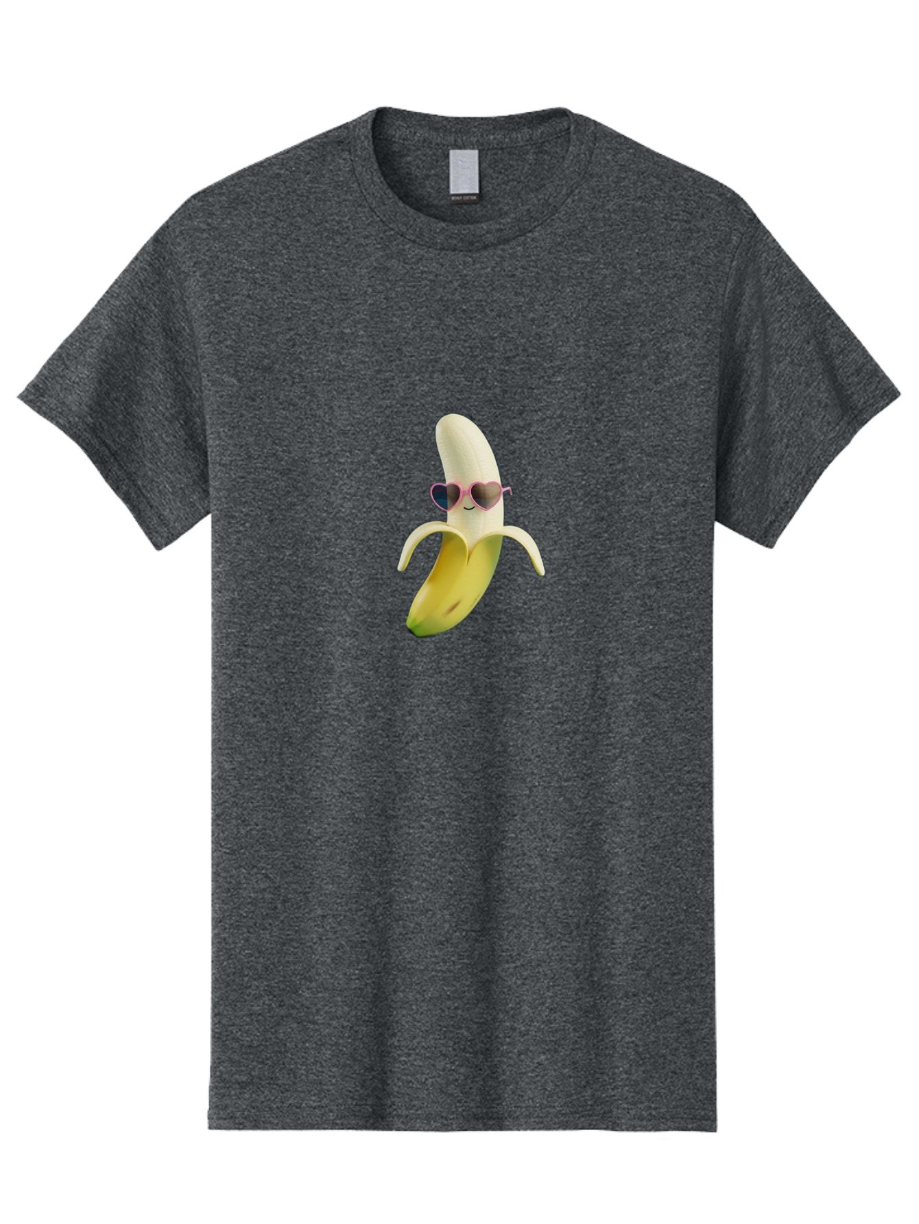 Banana-With-Heart-Shaped-Sunglasses Men'S Graphic Tee, 100% Cotton, Comfortable Casual Summer Wear, Machine Washable, Vintage Camera, Old Camera, Antique Camera, Black Camera, Classic Photography, Photography Equipment, Nostalgic Device, Bak030