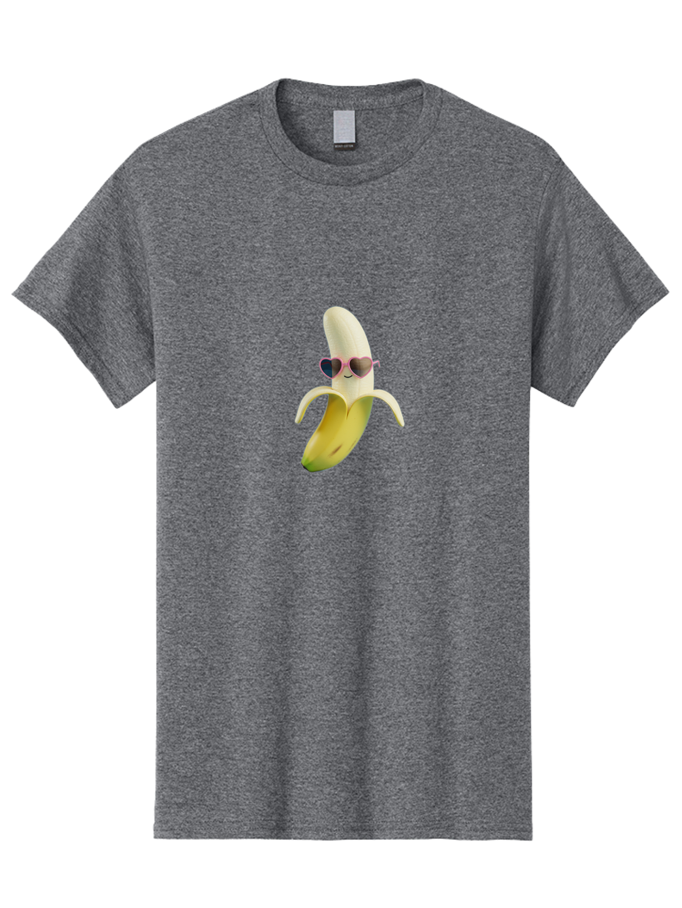 Banana-With-Heart-Shaped-Sunglasses Men'S Graphic Tee, 100% Cotton, Comfortable Casual Summer Wear, Machine Washable, Vintage Camera, Old Camera, Antique Camera, Black Camera, Classic Photography, Photography Equipment, Nostalgic Device, Bak030 4