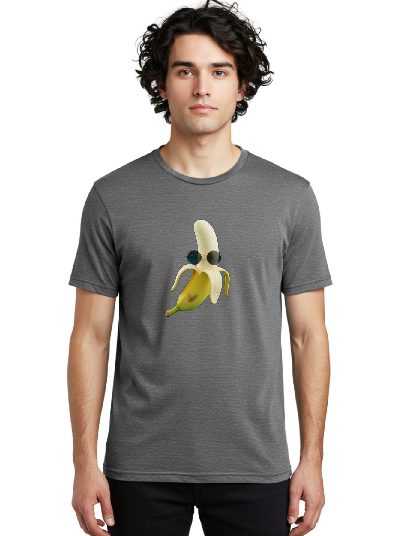 Banana-With-Sunglasses-1 Men'S Graphic Tee, 100% Cotton, Comfortable Casual Summer Wear, Machine Washable, Vintage Camera, Old Camera, Antique Camera, Black Camera, Classic Photography, Photography Equipment, Nostalgic Device, Film Camera, Bak031 20