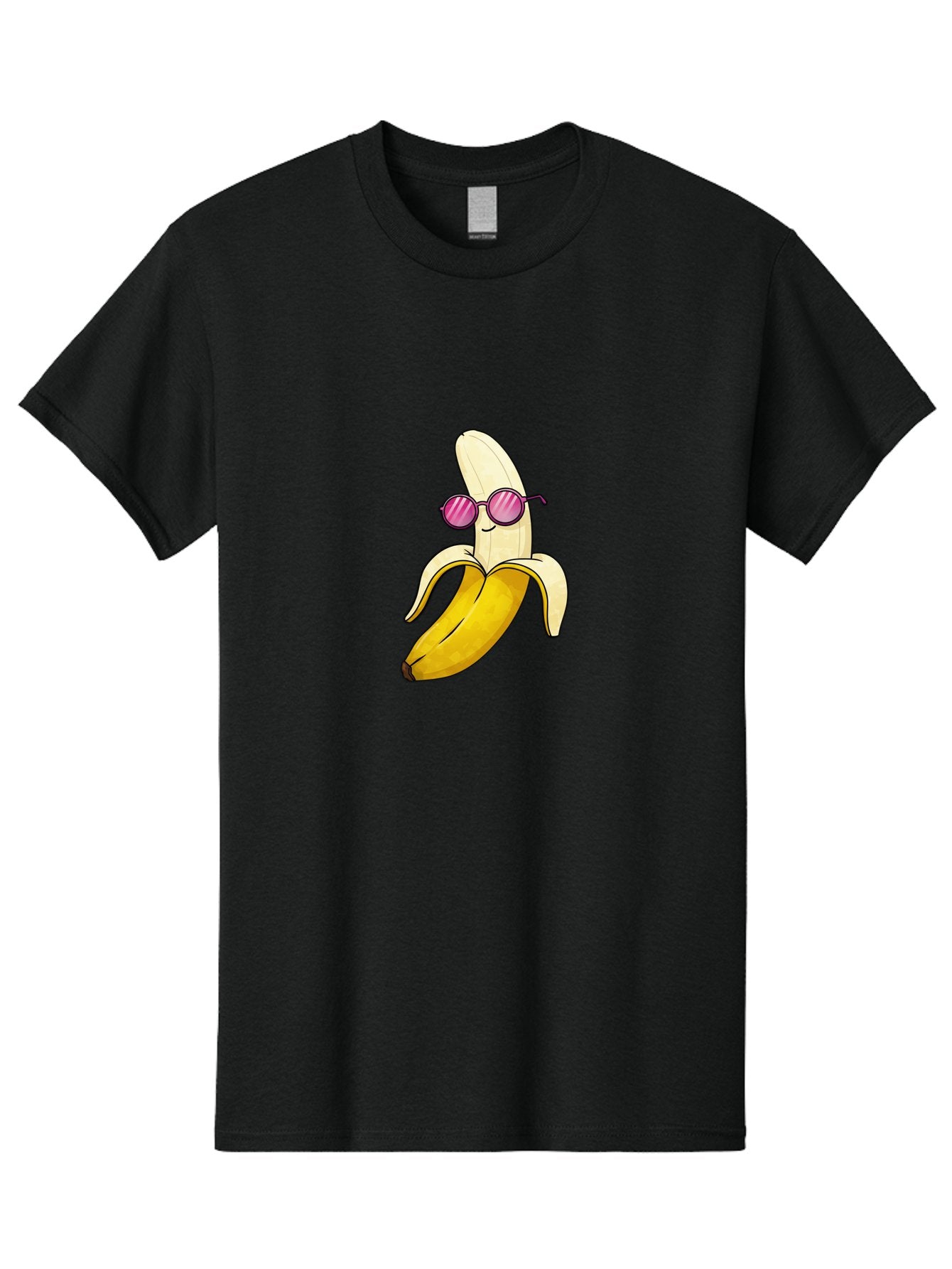 Banana-With-Sunglasses-2 Men'S Graphic Tee, 100% Cotton, Comfortable Casual Summer Wear, Machine Washable, Vintage Camera, Old Camera, Antique Camera, Black Camera, Classic Photography, Photography Equipment, Nostalgic Device, Film Camera, Bak032 6