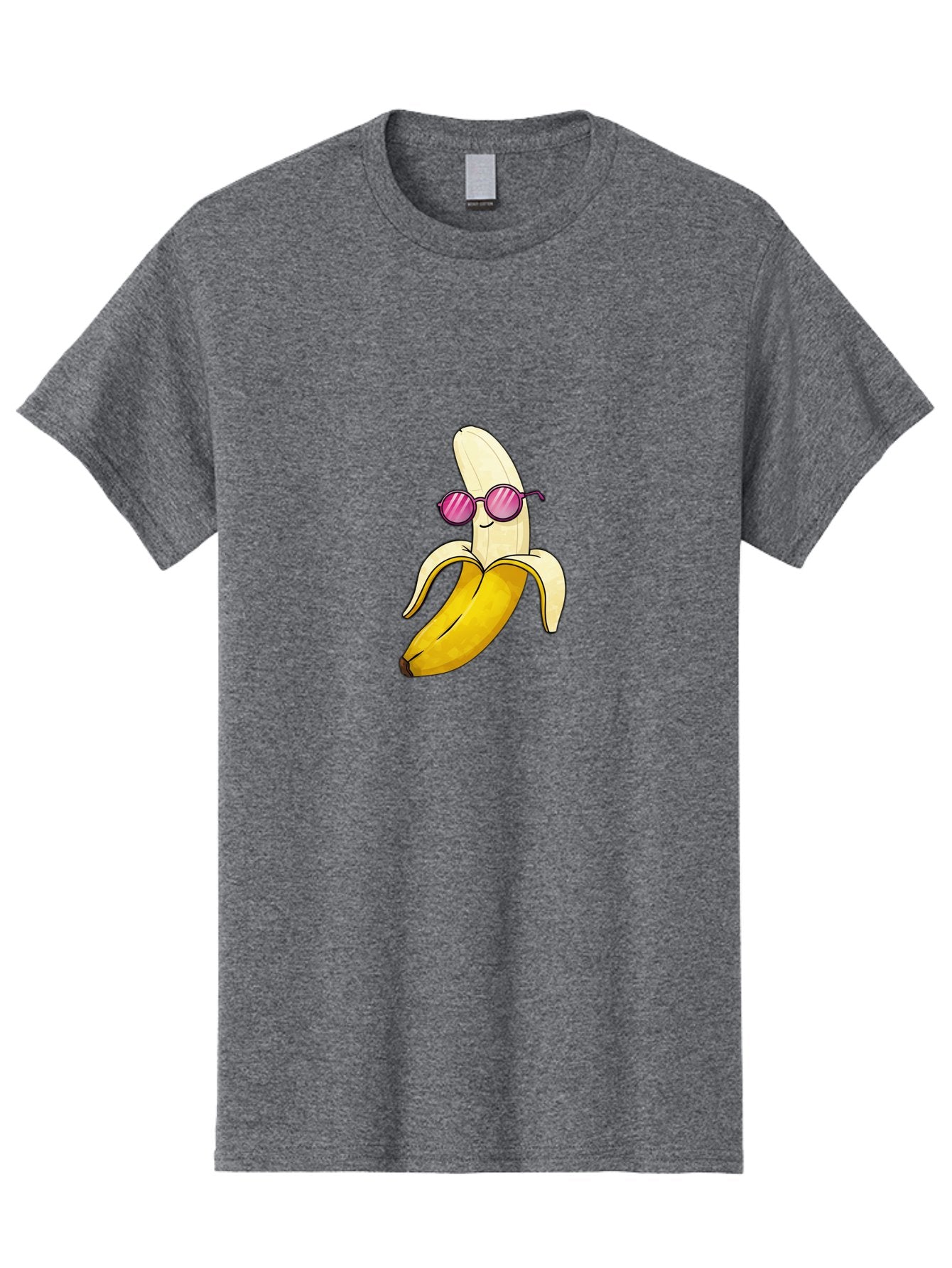 Banana-With-Sunglasses-2 Men'S Graphic Tee, 100% Cotton, Comfortable Casual Summer Wear, Machine Washable, Vintage Camera, Old Camera, Antique Camera, Black Camera, Classic Photography, Photography Equipment, Nostalgic Device, Film Camera, Bak032