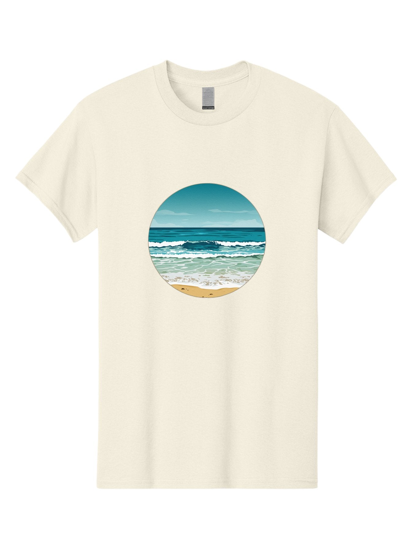 Beach-Scene-1 Men'S Graphic Tee, 100% Cotton, Comfortable Casual Summer Wear, Machine Washable, Vintage Camera, Old Camera, Antique Camera, Black Camera, Classic Photography, Photography Equipment, Nostalgic Device, Film Camera, Camera Art Bak036 6