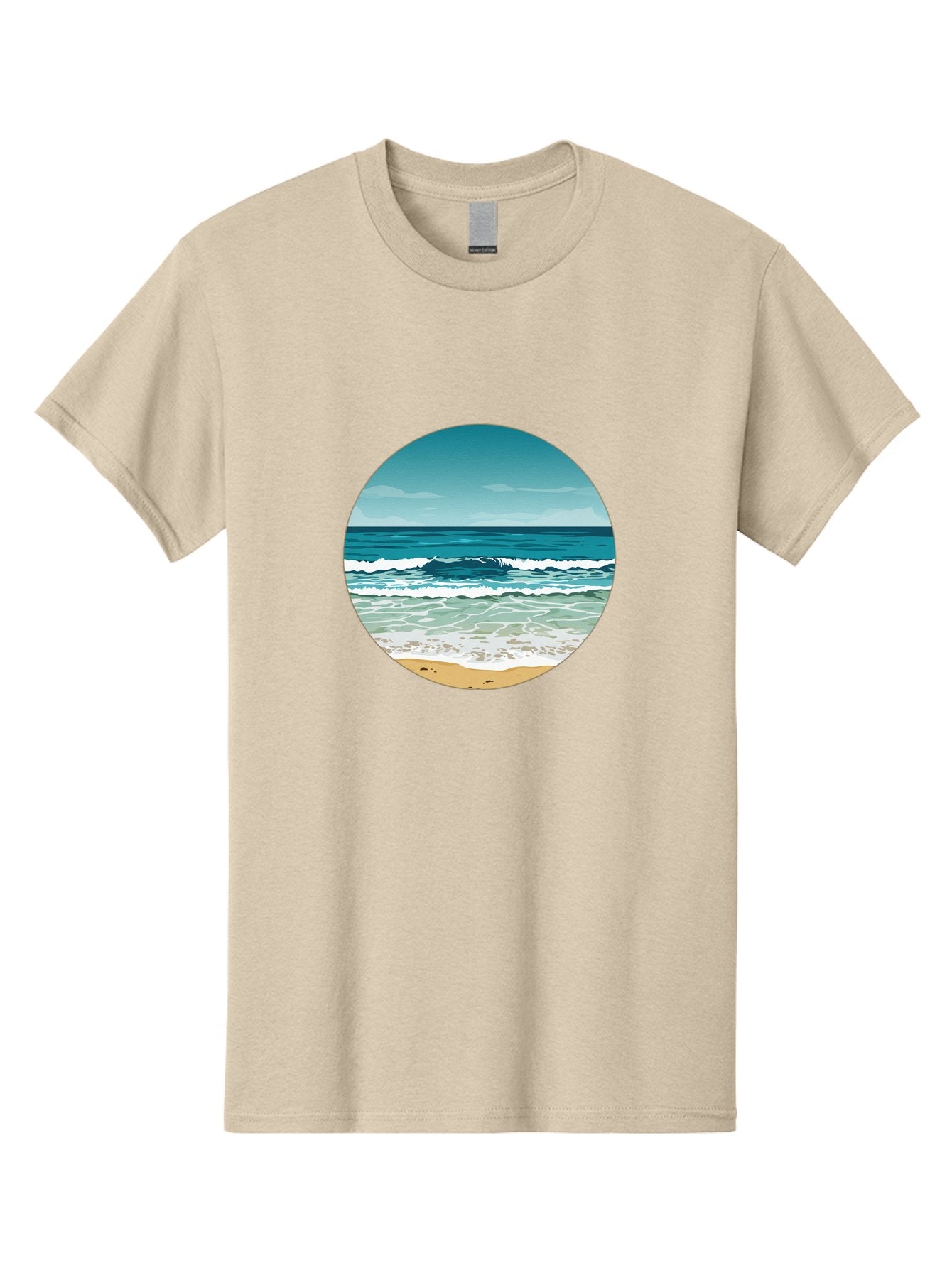 Beach-Scene-1 Men'S Graphic Tee, 100% Cotton, Comfortable Casual Summer Wear, Machine Washable, Vintage Camera, Old Camera, Antique Camera, Black Camera, Classic Photography, Photography Equipment, Nostalgic Device, Film Camera, Camera Art Bak036 14