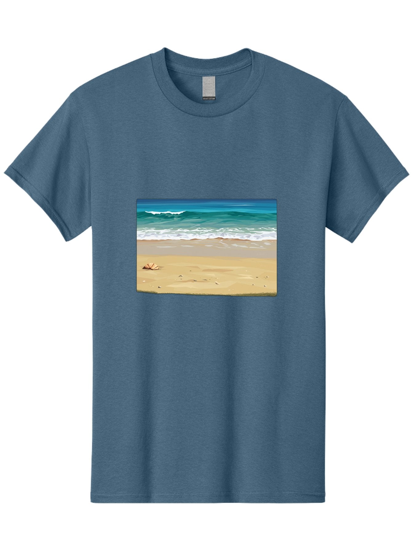 Beach-Scene-2 Men'S Graphic Tee, 100% Cotton, Comfortable Casual Summer Wear, Machine Washable, Vintage Camera, Old Camera, Antique Camera, Black Camera, Classic Photography, Photography Equipment, Nostalgic Device, Film Camera, Camera Art Bak037 13