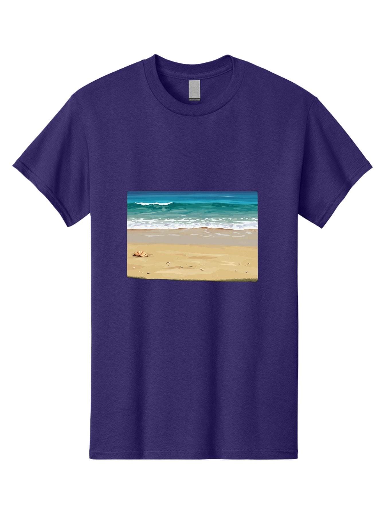 Beach-Scene-2 Men'S Graphic Tee, 100% Cotton, Comfortable Casual Summer Wear, Machine Washable, Vintage Camera, Old Camera, Antique Camera, Black Camera, Classic Photography, Photography Equipment, Nostalgic Device, Film Camera, Camera Art Bak037 6