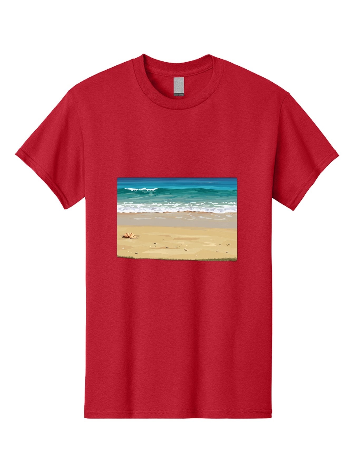 Beach-Scene-2 Men'S Graphic Tee, 100% Cotton, Comfortable Casual Summer Wear, Machine Washable, Vintage Camera, Old Camera, Antique Camera, Black Camera, Classic Photography, Photography Equipment, Nostalgic Device, Film Camera, Camera Art Bak037 11