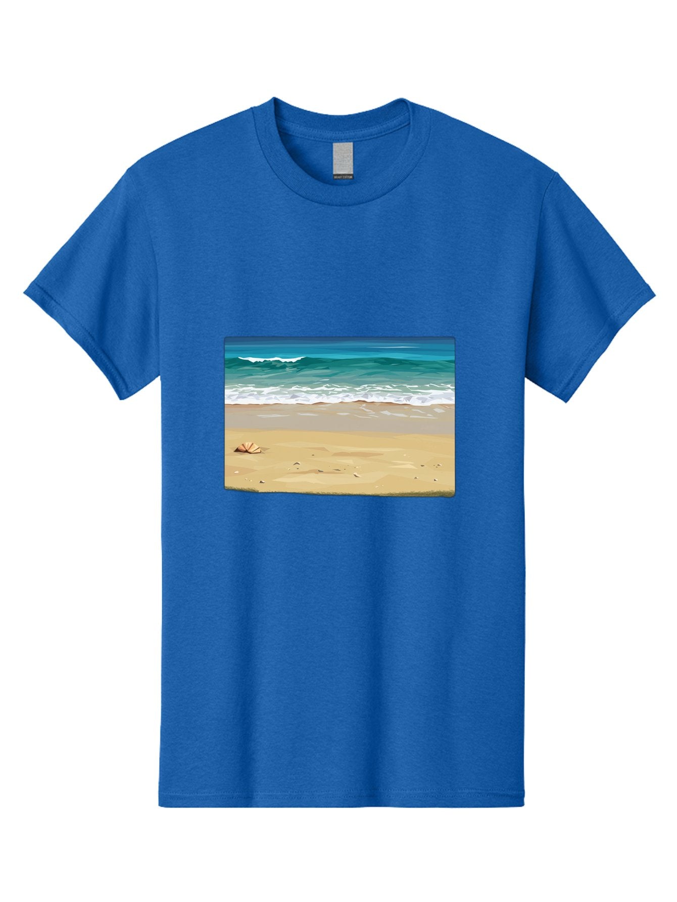 Beach-Scene-2 Men'S Graphic Tee, 100% Cotton, Comfortable Casual Summer Wear, Machine Washable, Vintage Camera, Old Camera, Antique Camera, Black Camera, Classic Photography, Photography Equipment, Nostalgic Device, Film Camera, Camera Art Bak037