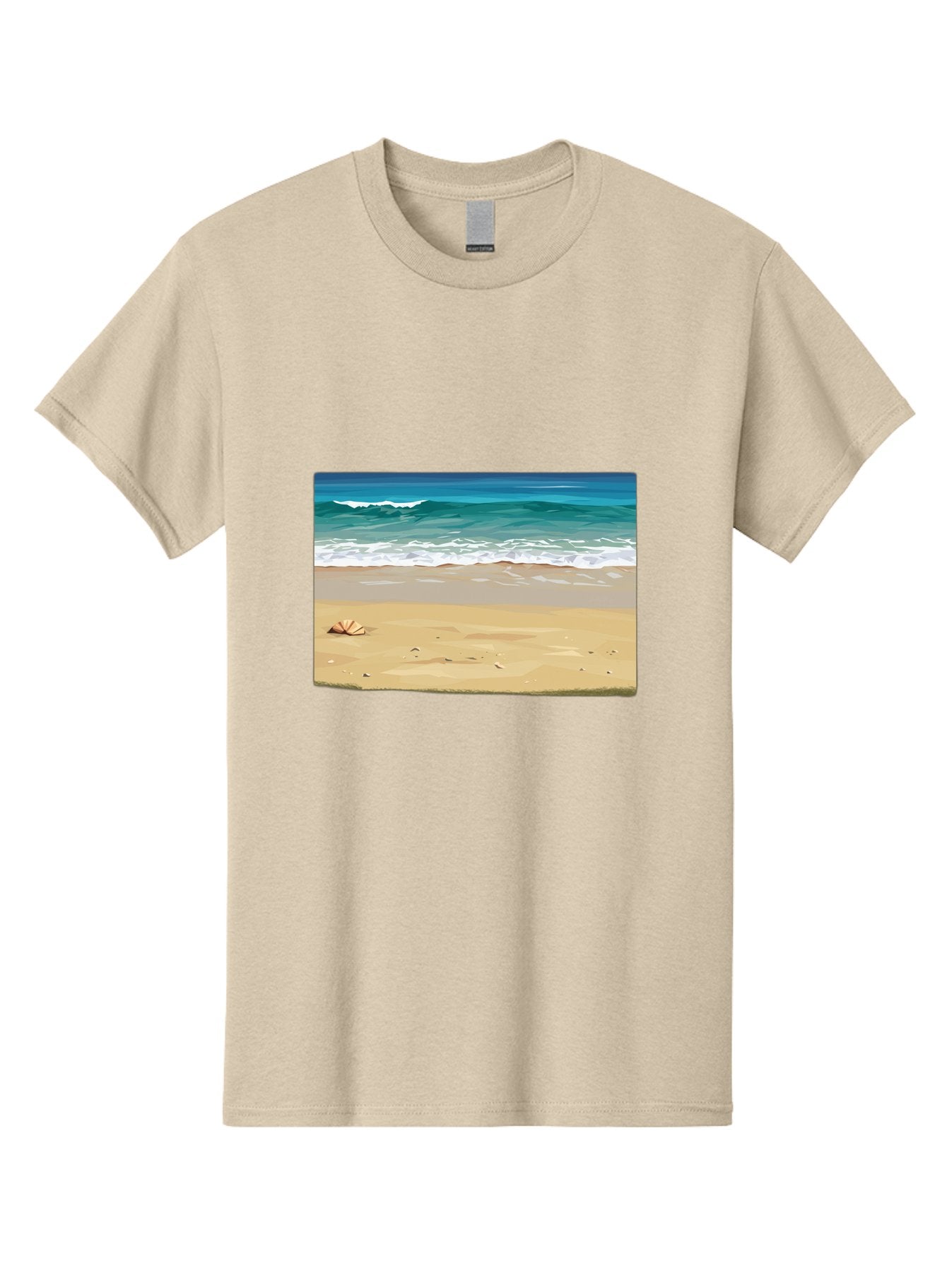 Beach-Scene-2 Men'S Graphic Tee, 100% Cotton, Comfortable Casual Summer Wear, Machine Washable, Vintage Camera, Old Camera, Antique Camera, Black Camera, Classic Photography, Photography Equipment, Nostalgic Device, Film Camera, Camera Art Bak037 8