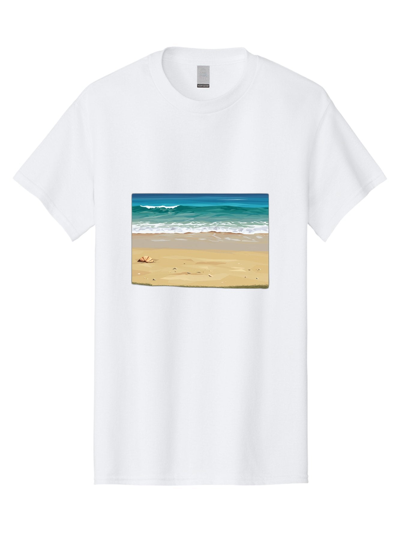 Beach-Scene-2 Men'S Graphic Tee, 100% Cotton, Comfortable Casual Summer Wear, Machine Washable, Vintage Camera, Old Camera, Antique Camera, Black Camera, Classic Photography, Photography Equipment, Nostalgic Device, Film Camera, Camera Art Bak037 10