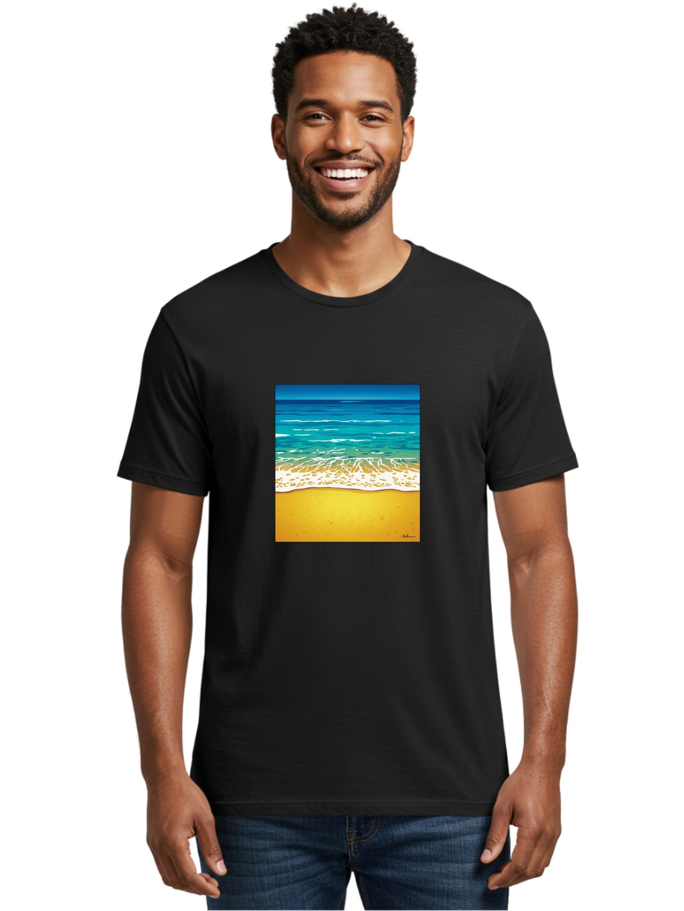 Beach-Scene Men'S Graphic Tee, 100% Cotton, Comfortable Casual Summer Wear, Machine Washable, Vintage Camera, Old Camera, Antique Camera, Black Camera, Classic Photography, Photography Equipment, Nostalgic Device, Film Camera, Camera Art Bak038 24