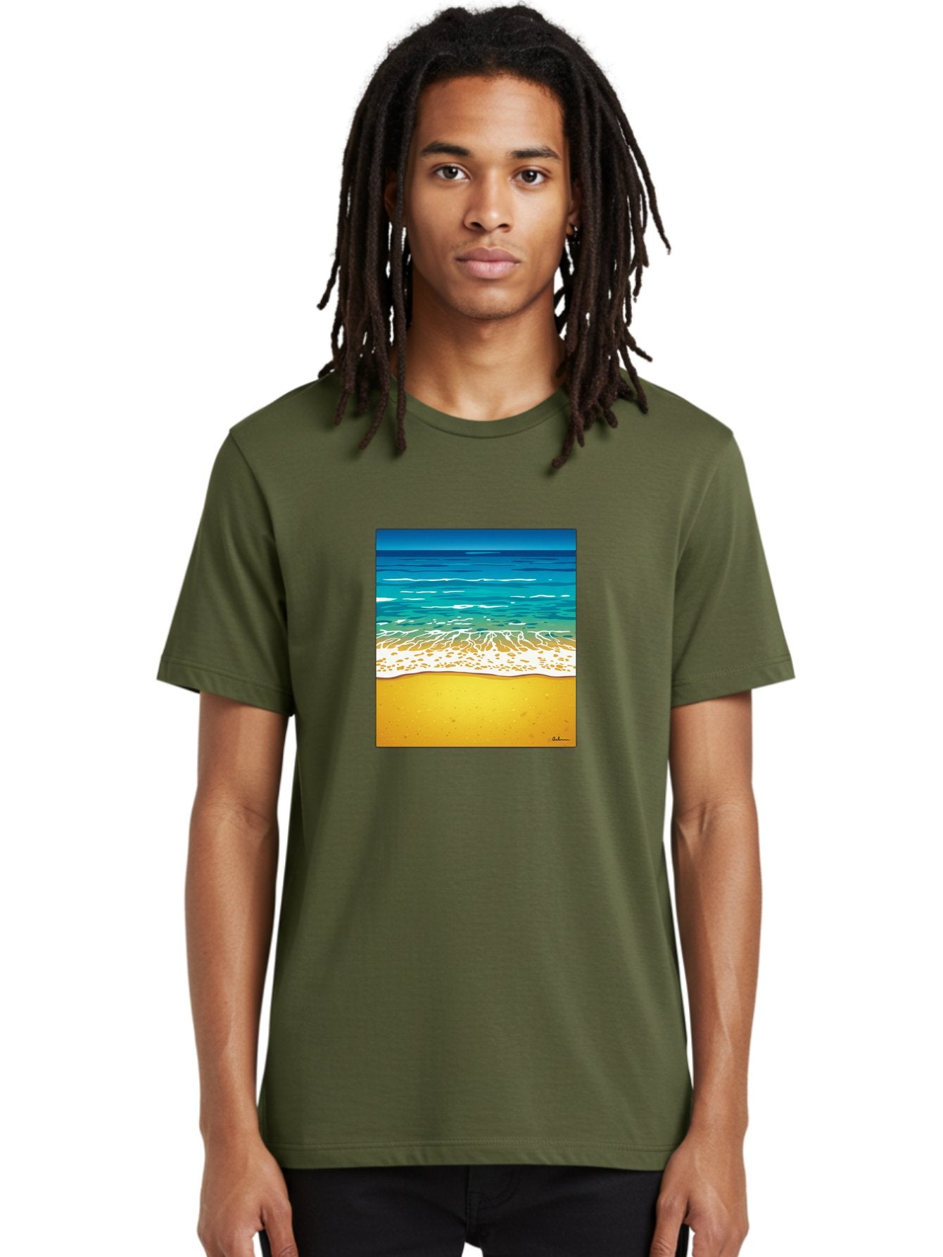Beach-Scene Men'S Graphic Tee, 100% Cotton, Comfortable Casual Summer Wear, Machine Washable, Vintage Camera, Old Camera, Antique Camera, Black Camera, Classic Photography, Photography Equipment, Nostalgic Device, Film Camera, Camera Art Bak038 22
