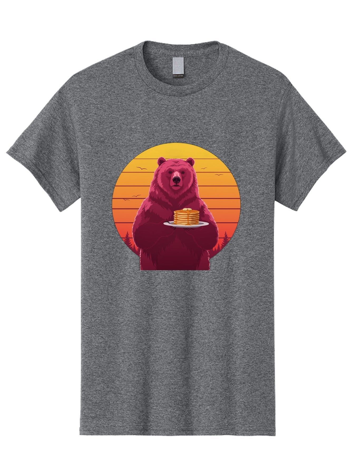 Bear-Holding-Pancakes Men'S Graphic Tee, 100% Cotton, Comfortable Casual Summer Wear, Machine Washable, Vintage Camera, Old Camera, Antique Camera, Black Camera, Classic Photography, Photography Equipment, Nostalgic Device, Film Camera, Bak041 4