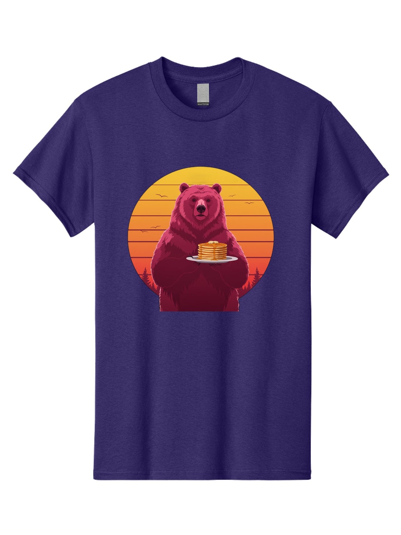 Bear-Holding-Pancakes Men'S Graphic Tee, 100% Cotton, Comfortable Casual Summer Wear, Machine Washable, Vintage Camera, Old Camera, Antique Camera, Black Camera, Classic Photography, Photography Equipment, Nostalgic Device, Film Camera, Bak041 8