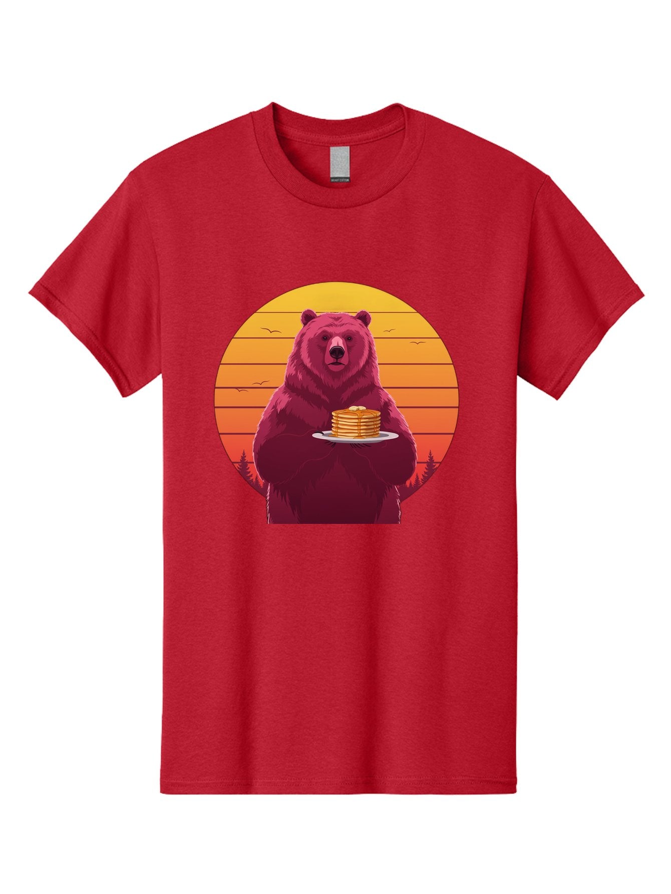 Bear-Holding-Pancakes Men'S Graphic Tee, 100% Cotton, Comfortable Casual Summer Wear, Machine Washable, Vintage Camera, Old Camera, Antique Camera, Black Camera, Classic Photography, Photography Equipment, Nostalgic Device, Film Camera, Bak041 10